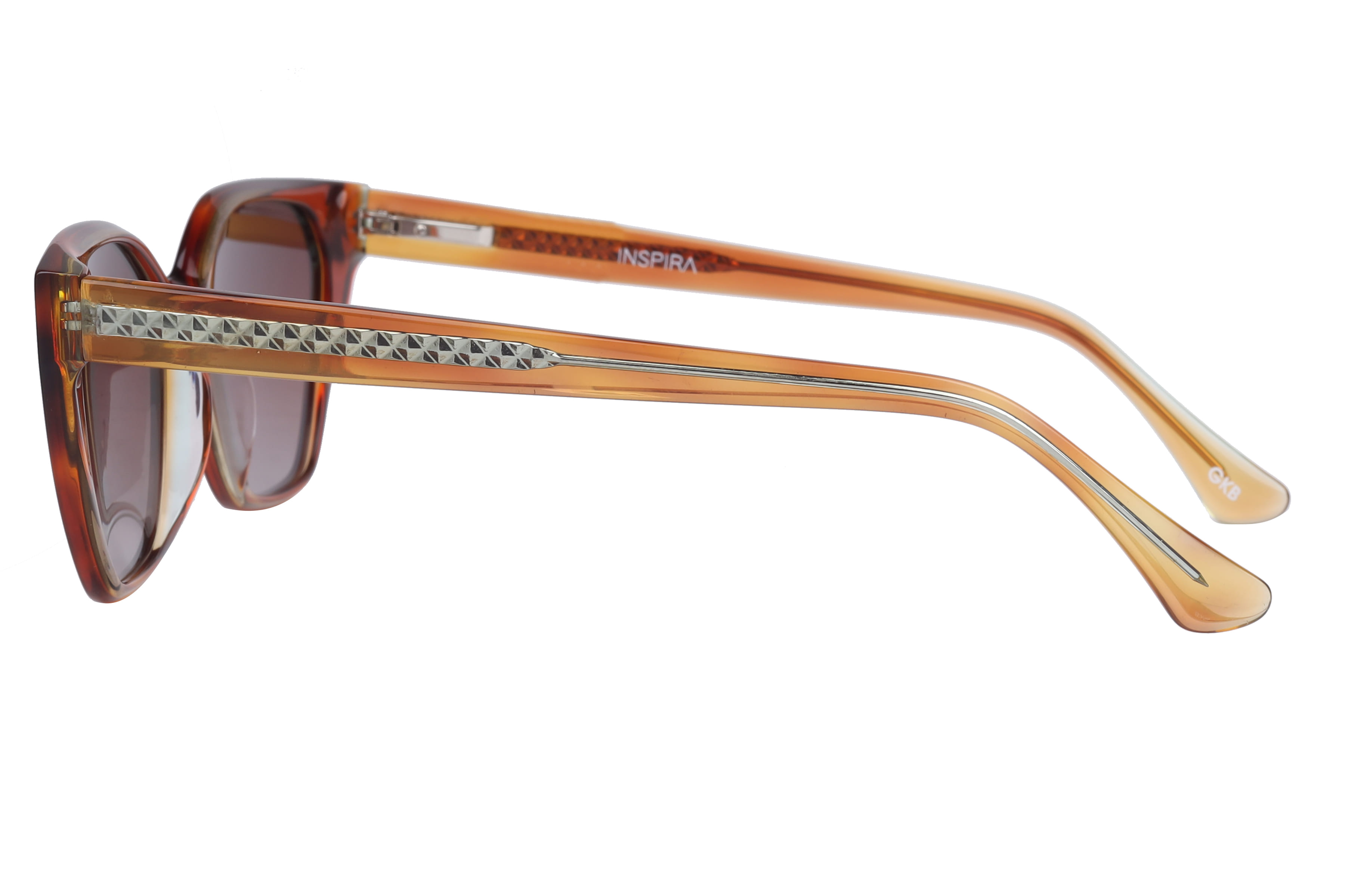 Inspira TD96032 Sunglass Havana Female Full Shell Sunglass — Havana frame — view 3