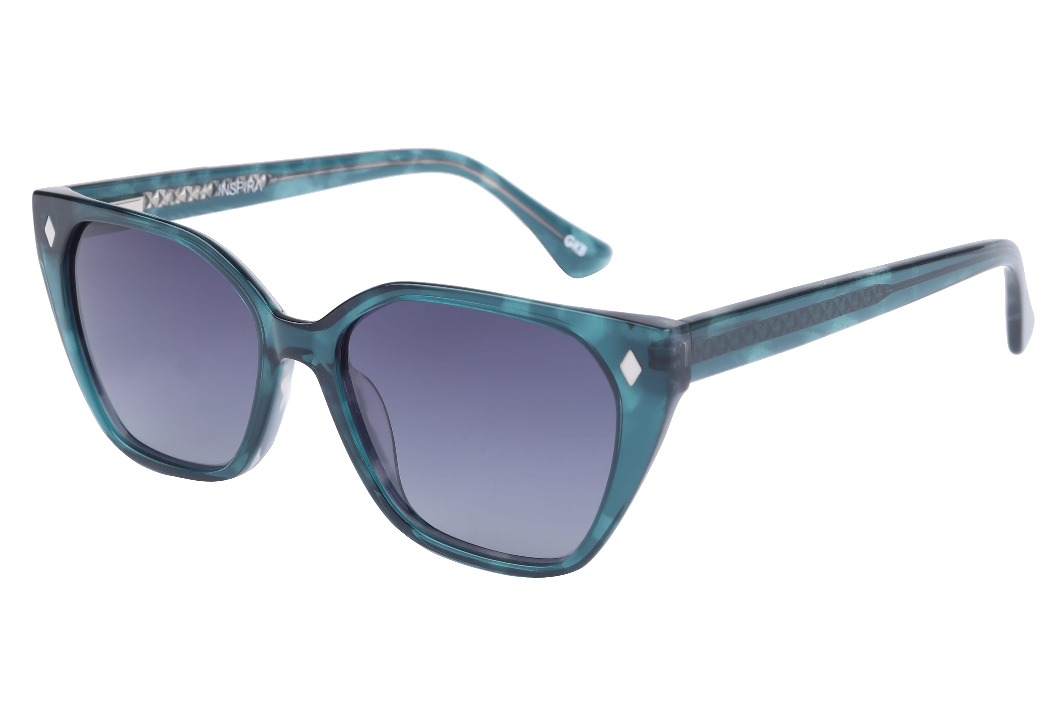 Inspira TD96032 Sunglass Blue Havana Female Full Shell Sunglass — Blue Havana frame — view 1