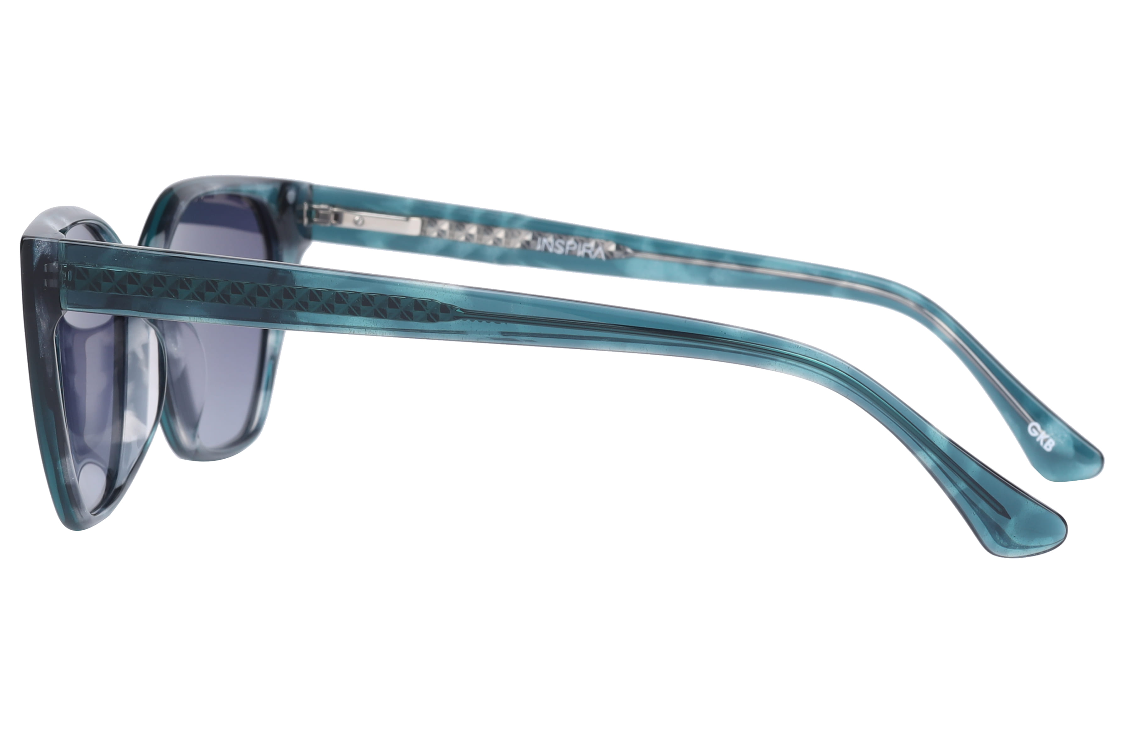 Inspira TD96032 Sunglass Blue Havana Female Full Shell Sunglass — Blue Havana frame — view 3