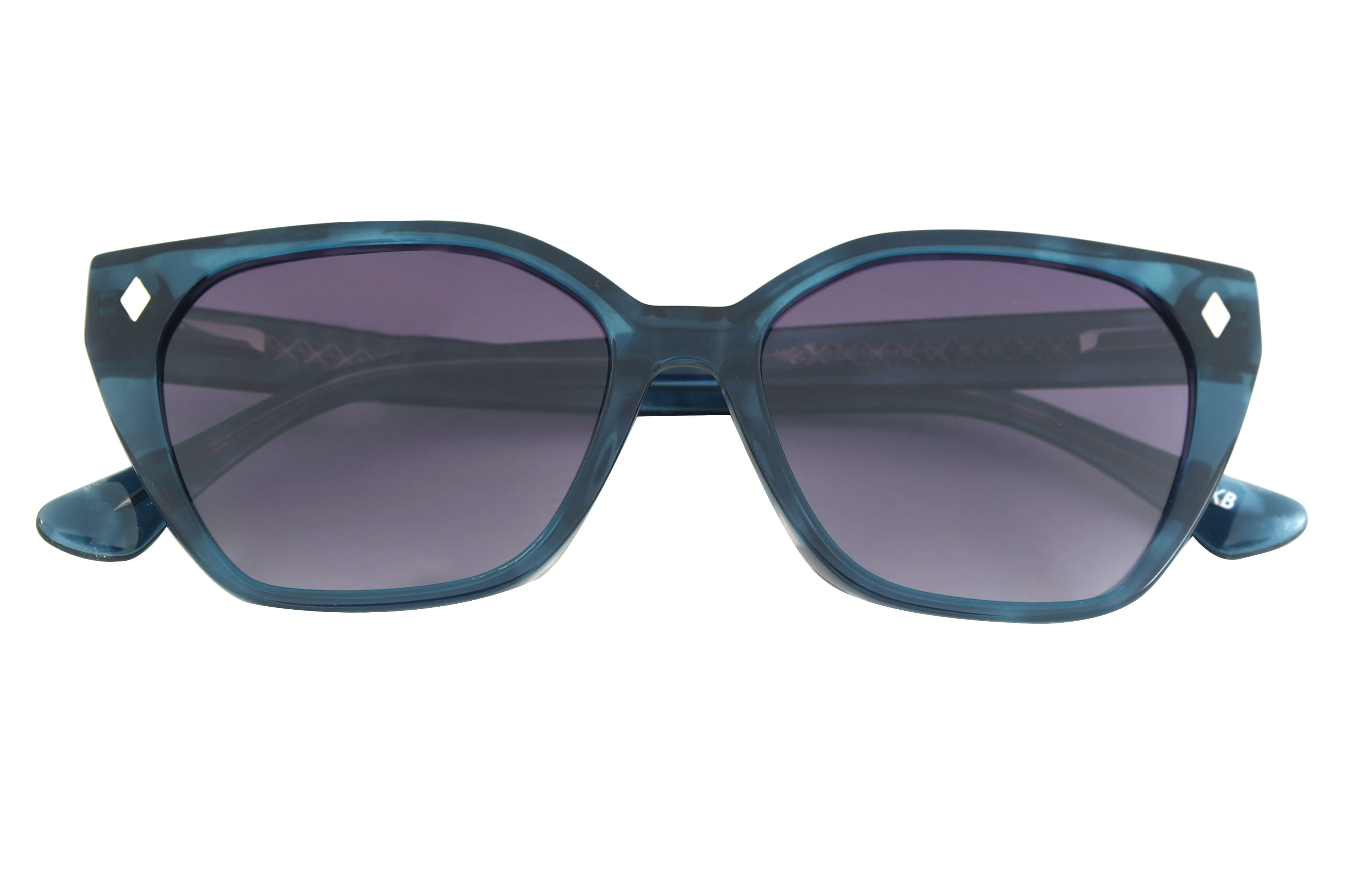 Inspira TD96032 Sunglass Blue Havana Female Full Shell Sunglass — Blue Havana frame — view 4