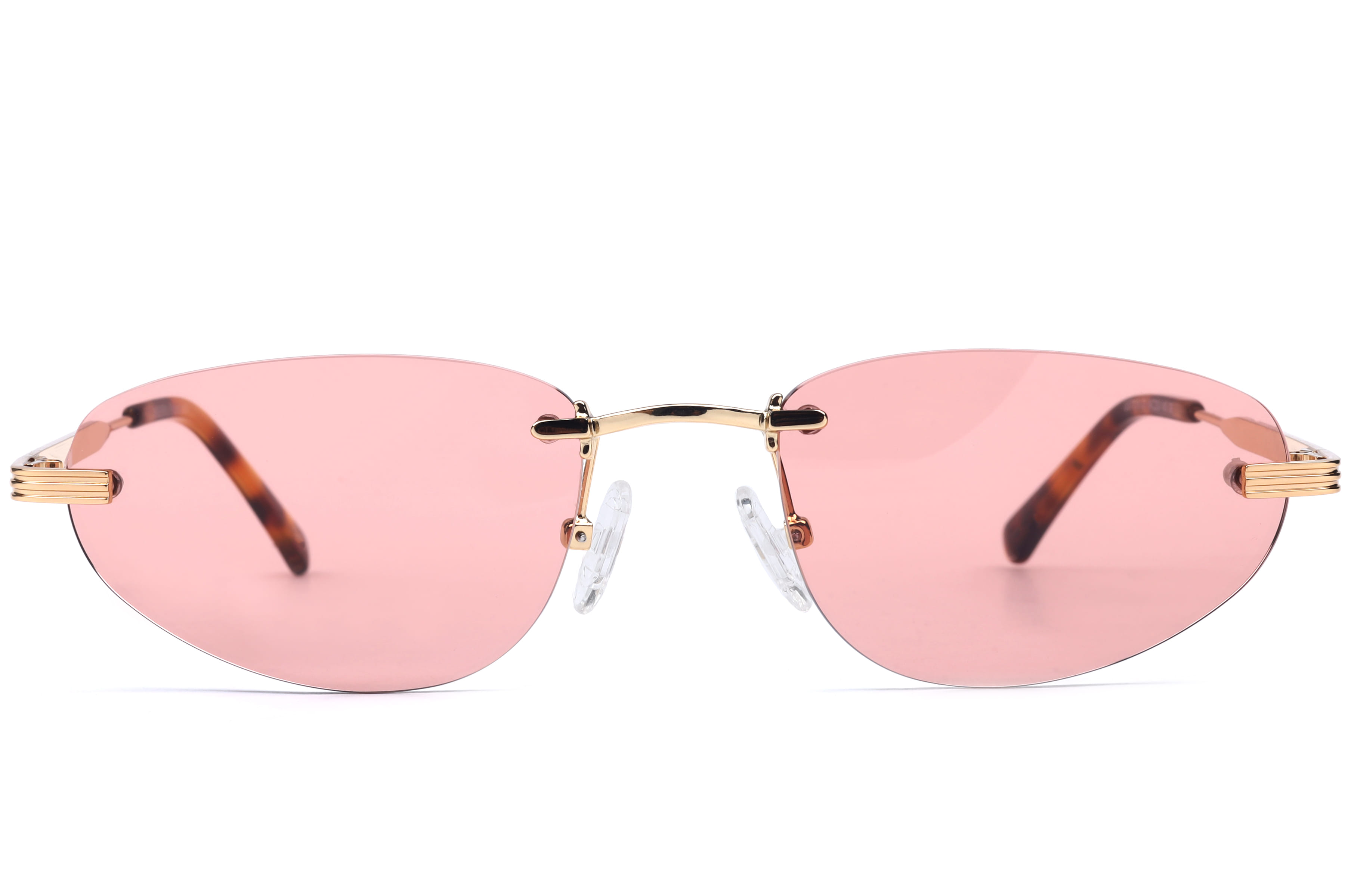Inspira GS7018 Sunglass Gold Female RimLess Metal — Gold frame