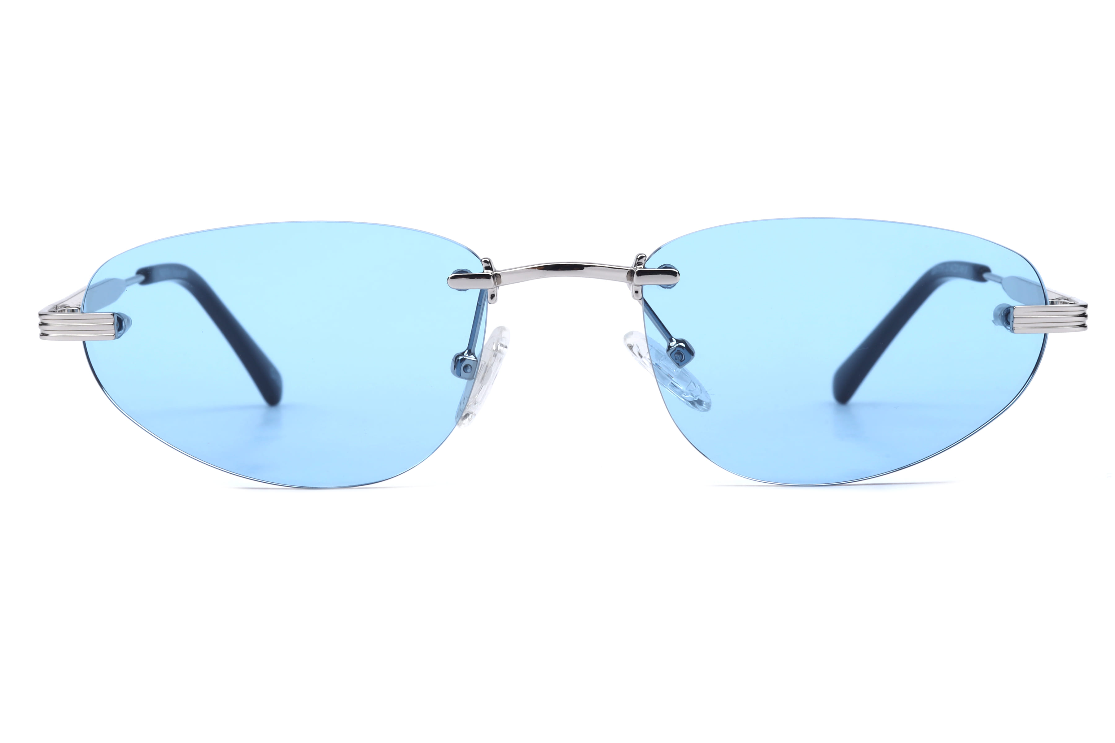 Inspira GS7018 Sunglass Silver Female RimLess Metal — Silver frame