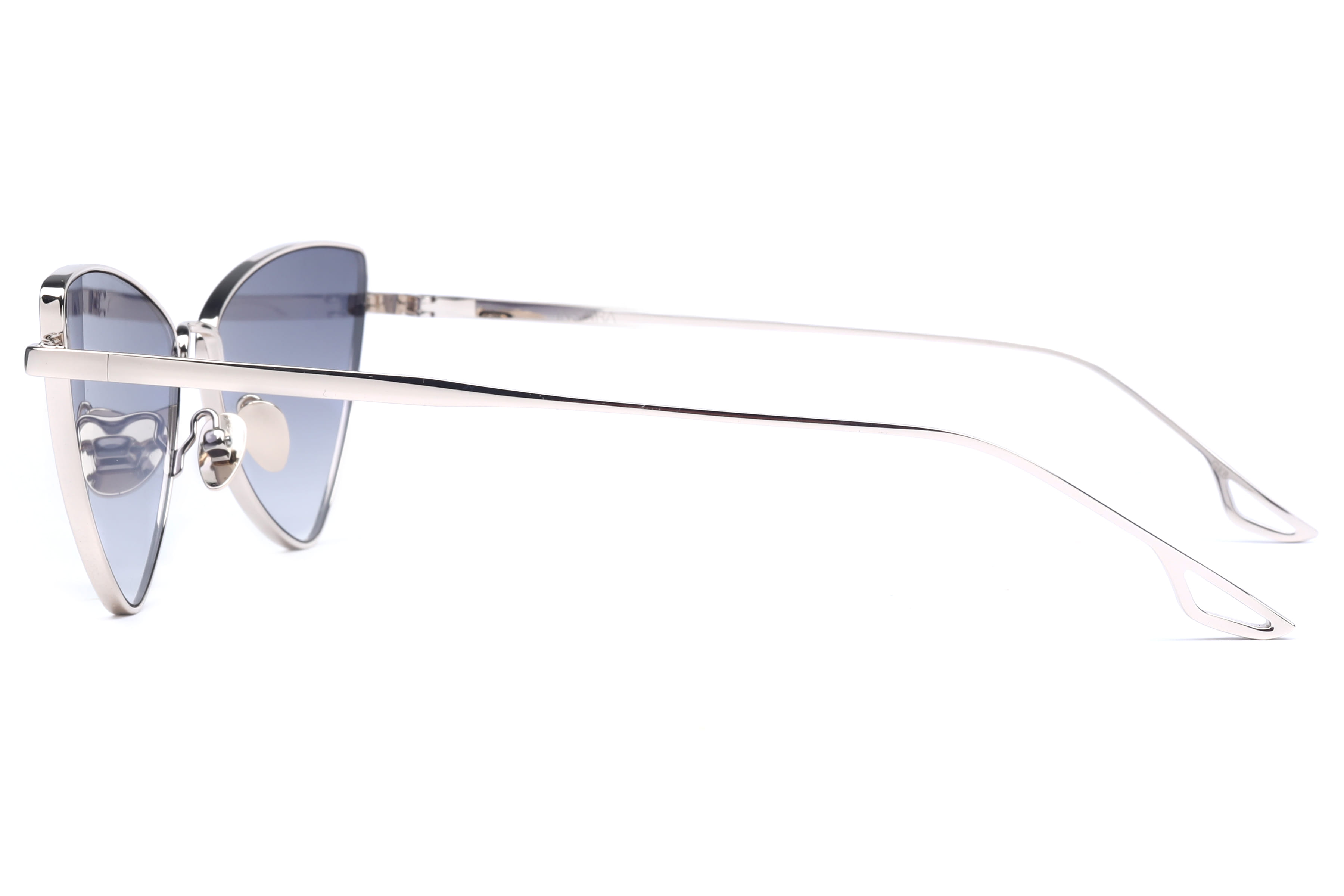 Inspira HM2602 Sunglass Silver Female Full Metal Sunglass — Silver frame — view 3