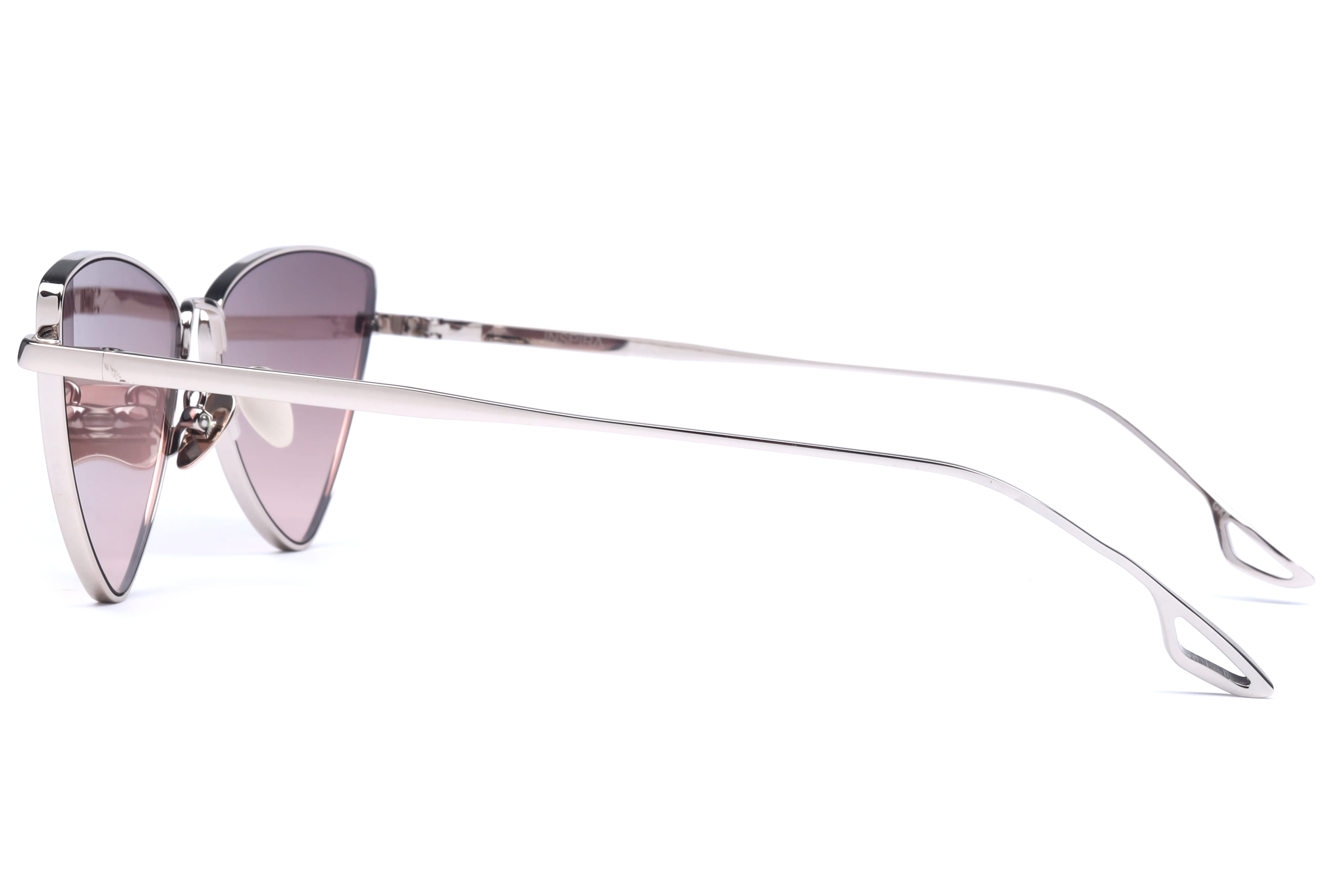 Inspira HM2602 Sunglass Silver Female Full Metal Sunglass — Silver frame — view 3