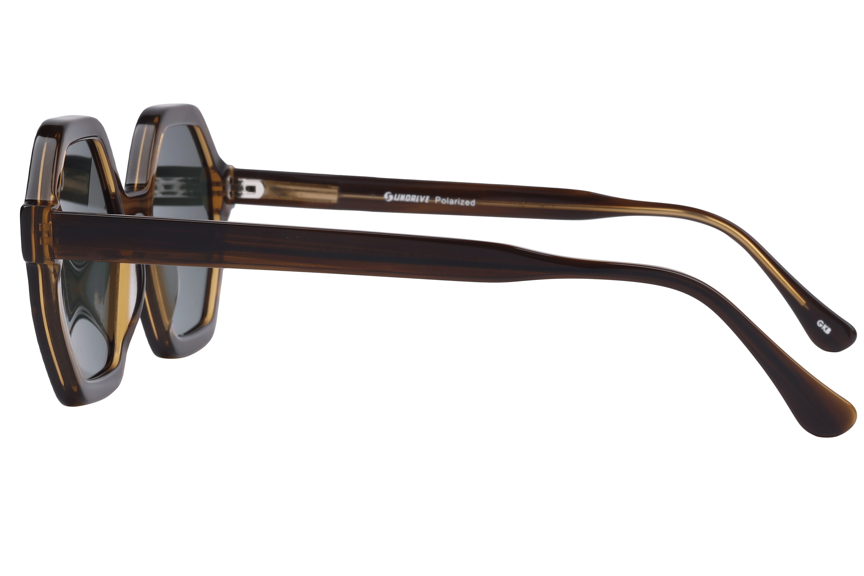 Inspira VS36506 Sunglass Brown Female Full Shell Sunglass — Brown frame — view 3