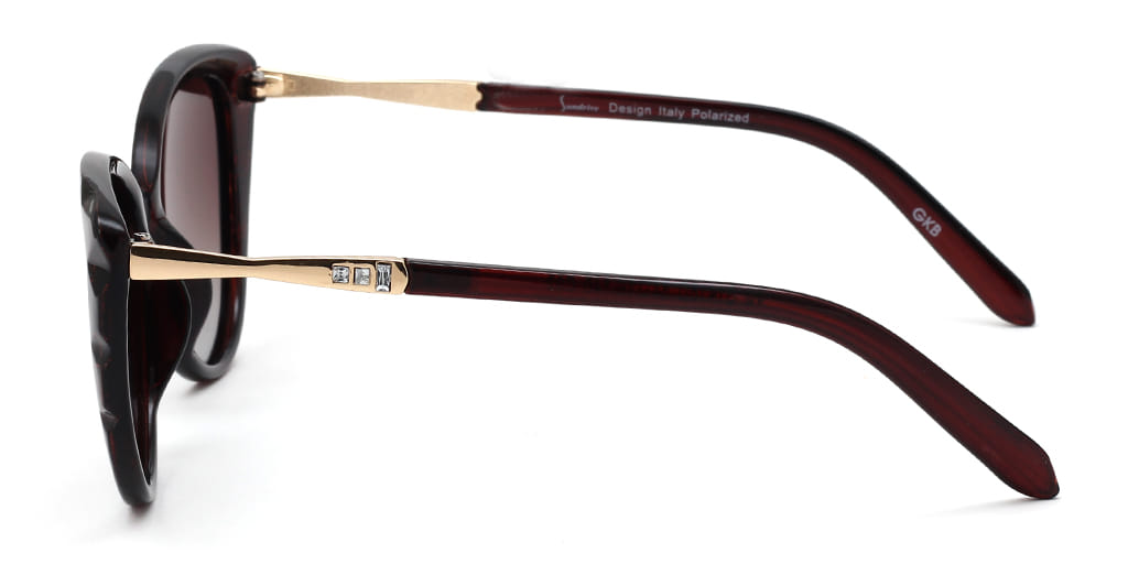 Inspira 1418D Sunglass Brown Female Full Metal Sunglass — view 4