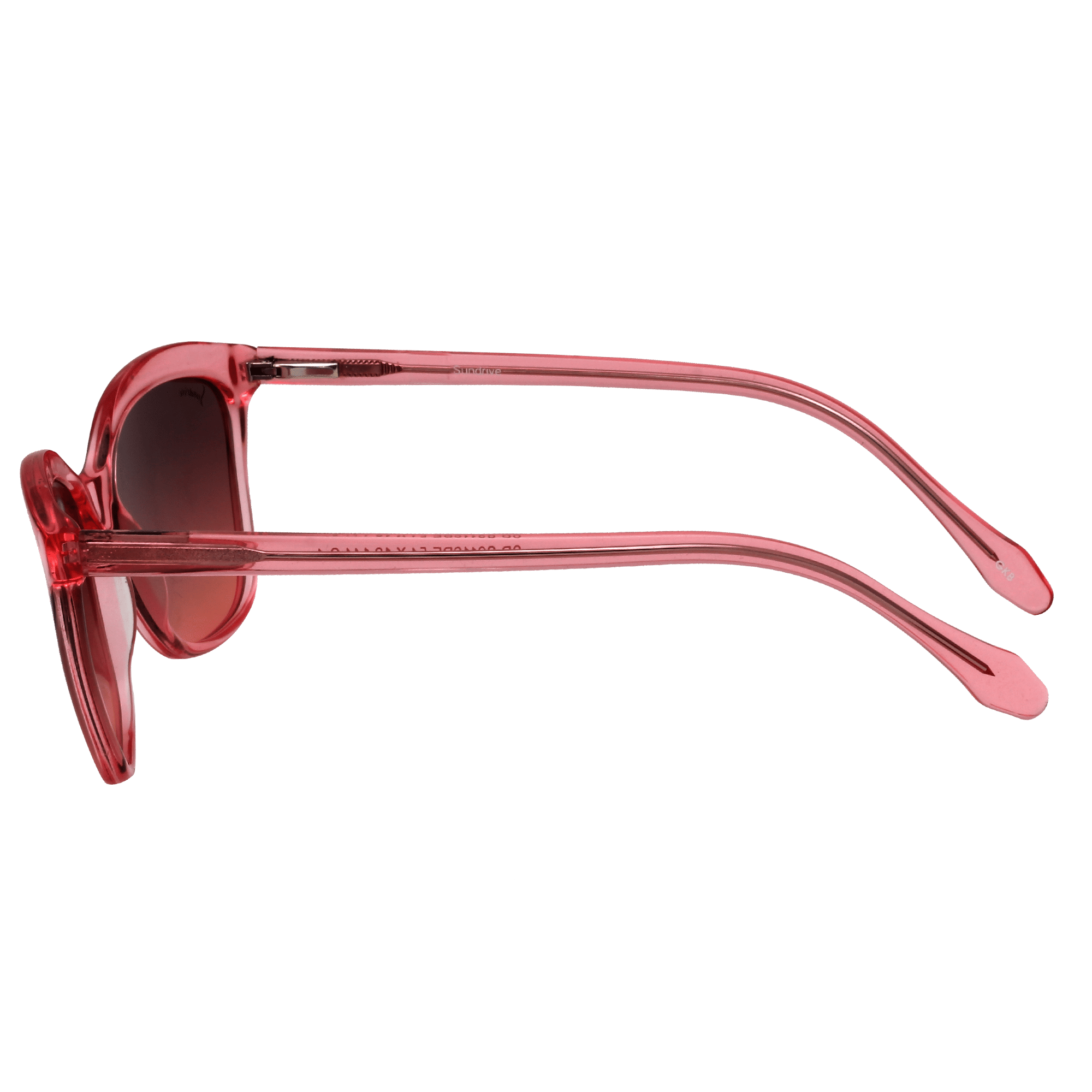 Inspira 0119DE Sunglass Pink Female Full Shell Sunglass — Pink frame — view 3