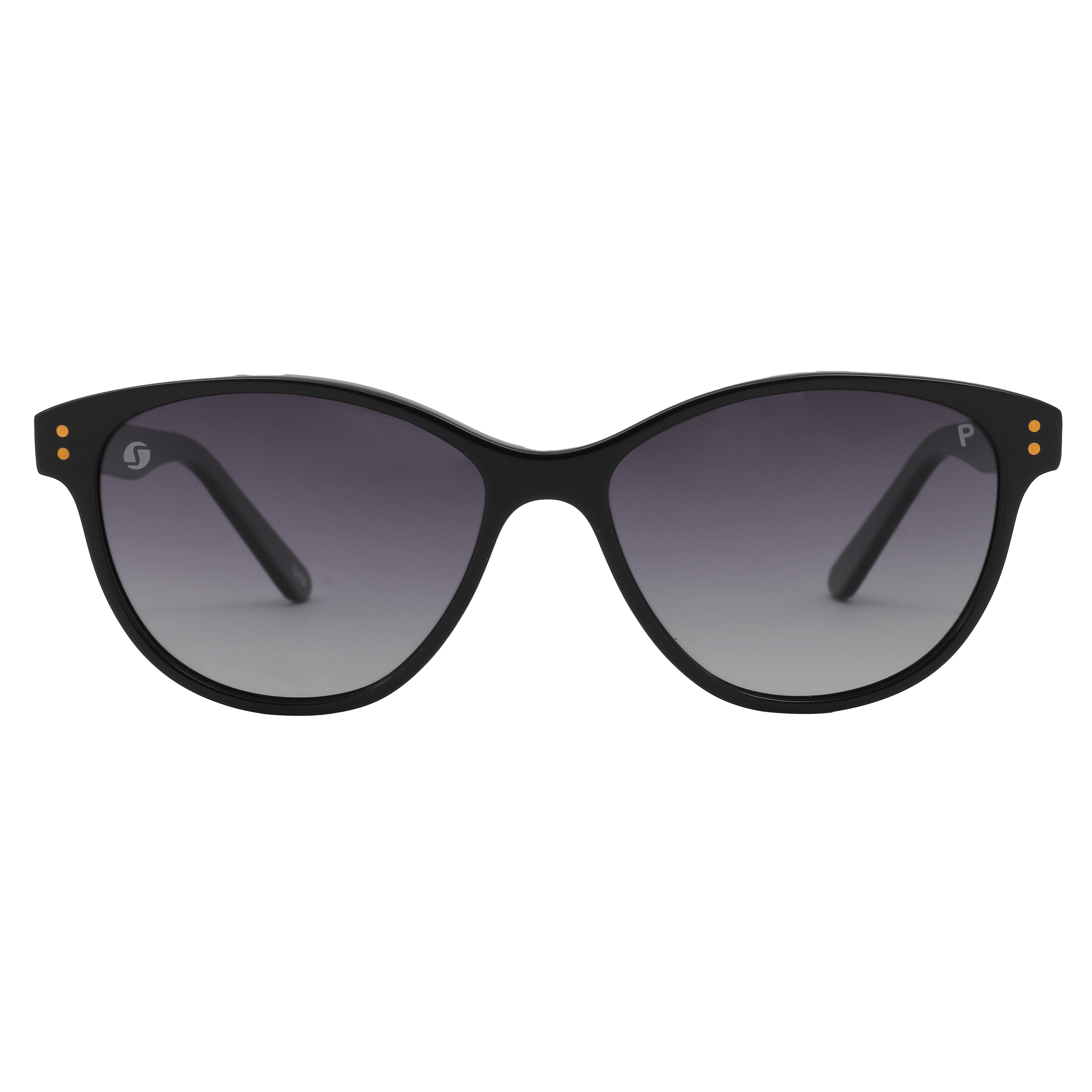 Inspira 2216 Sunglass Black Female Full Shell Sunglass — Black frame — view 2