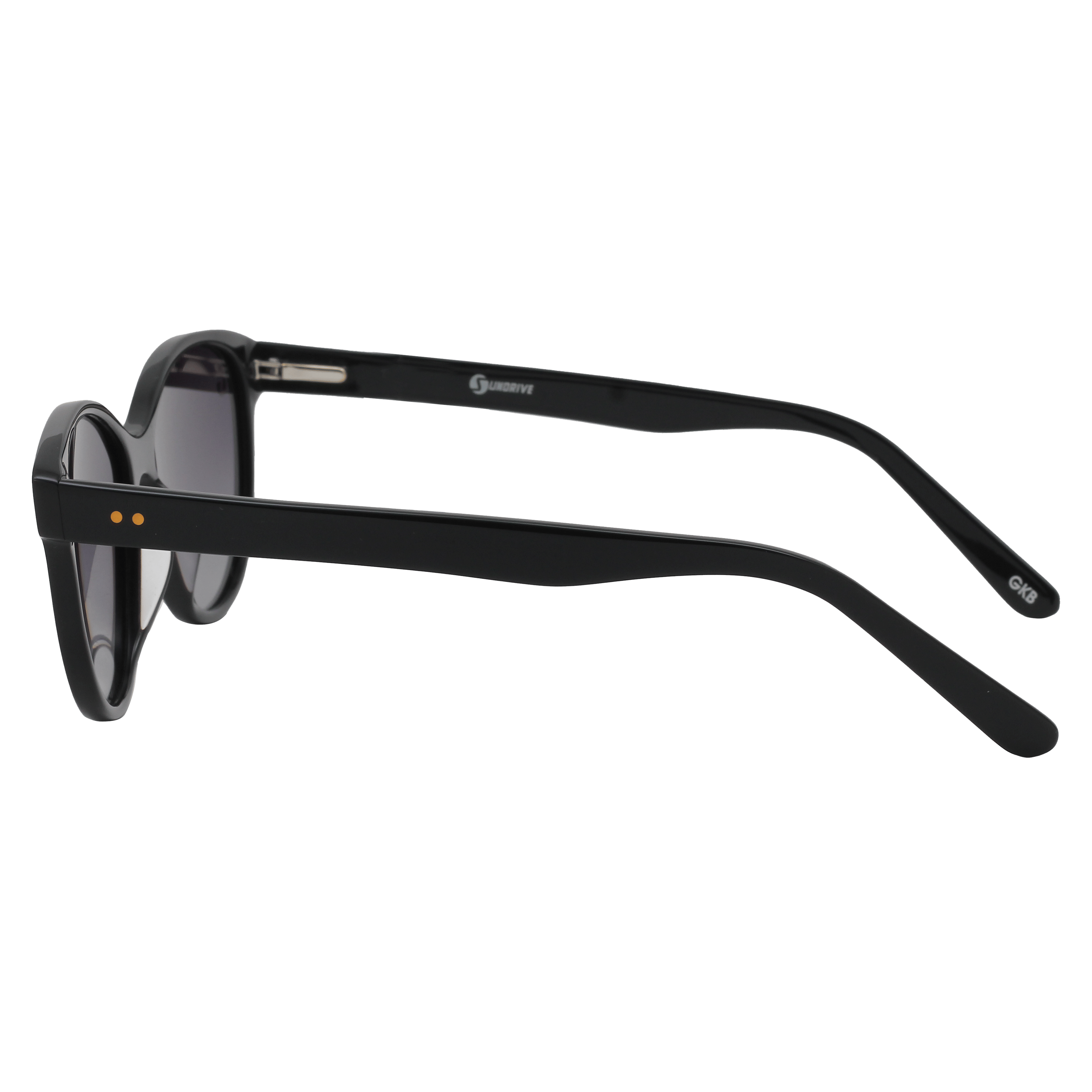 Inspira 2216 Sunglass Black Female Full Shell Sunglass — Black frame — view 3