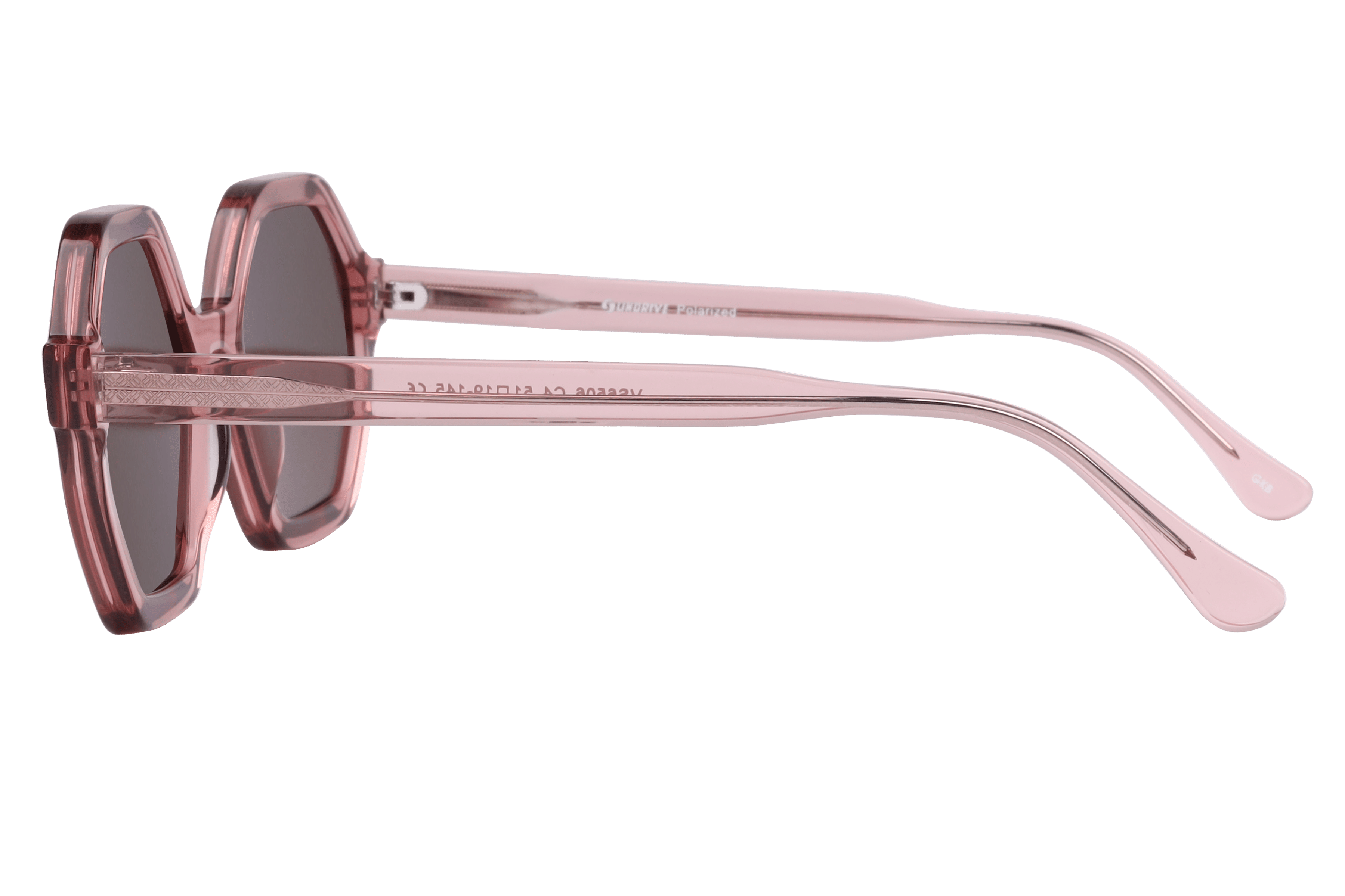 Inspira VS6506 Sunglass Transparent Pink Female Full Shell Sunglass — Transparent Pink frame — view 3