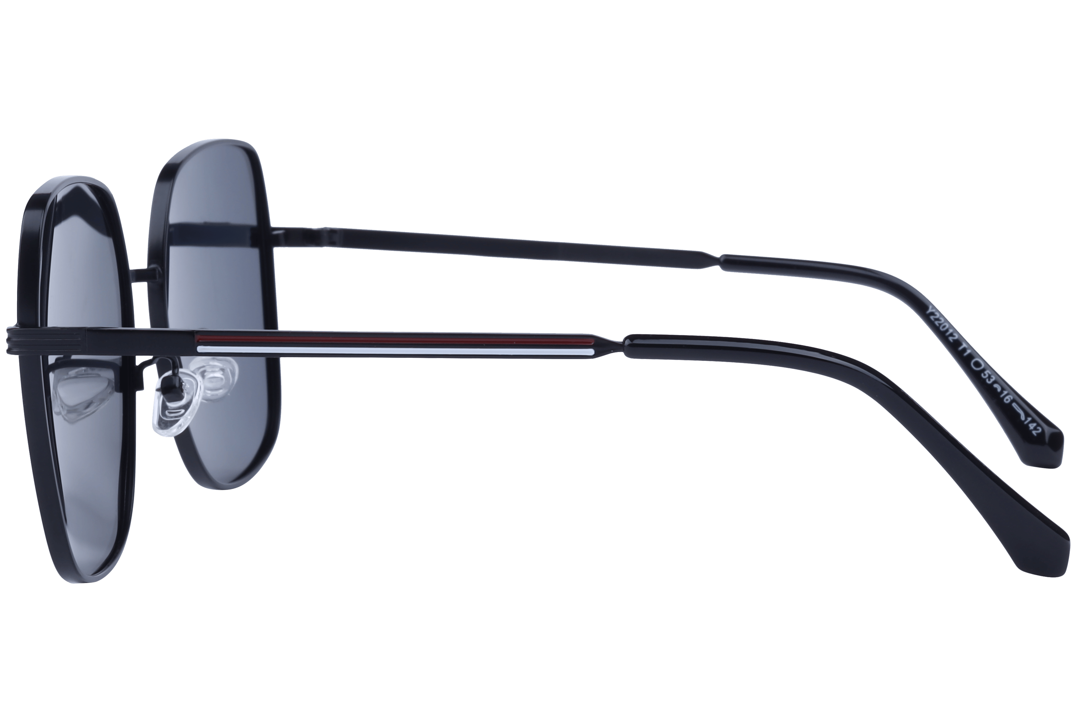 Inspira Y22012 Sunglass Black Female Full Metal Sunglass — Black frame — view 3