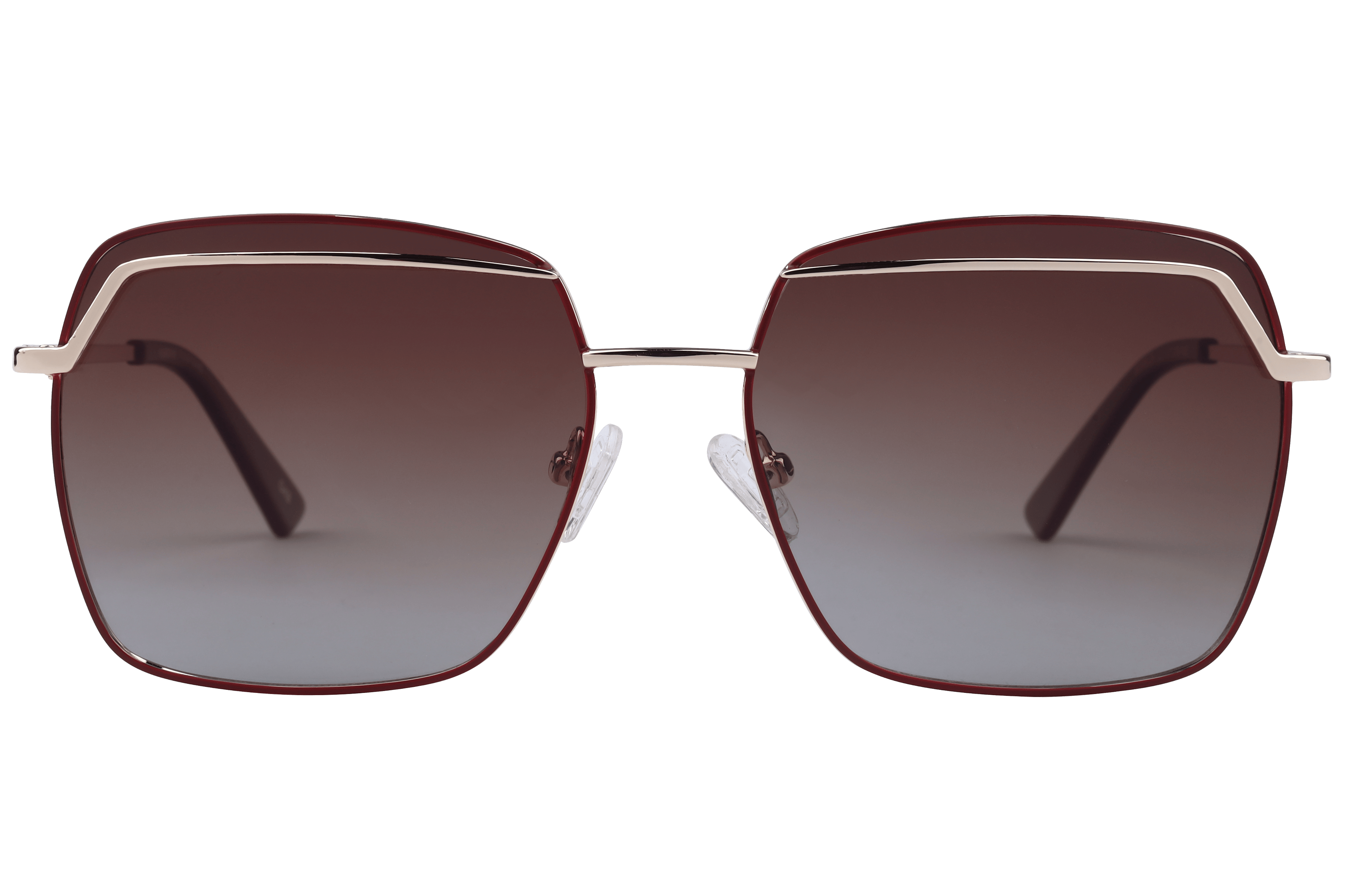 Inspira BS8009 Sunglass Red Female Full Metal Sunglass — Red frame — view 2