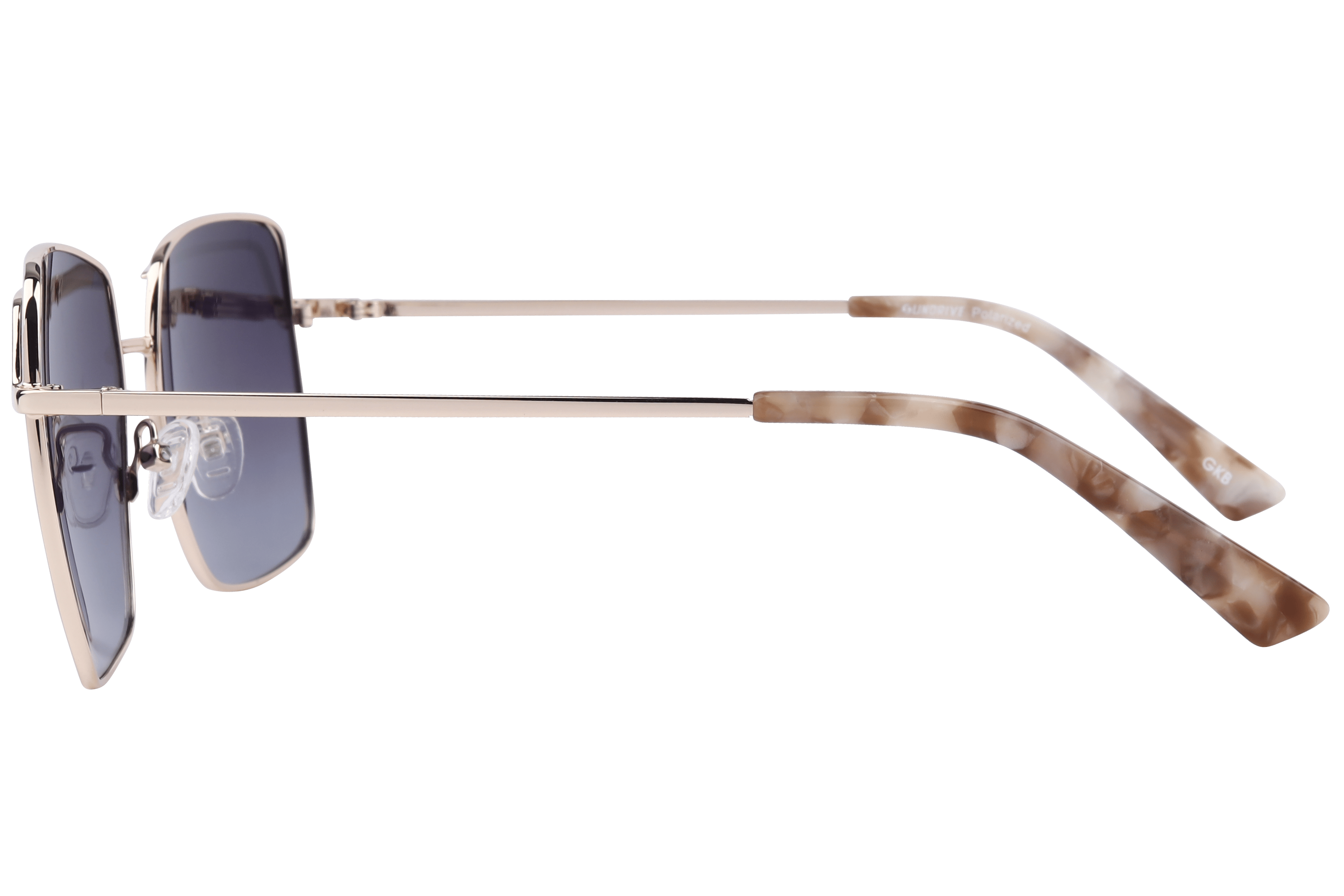 Inspira BS8009 Sunglass White Female Full Metal Sunglass — White frame — view 3