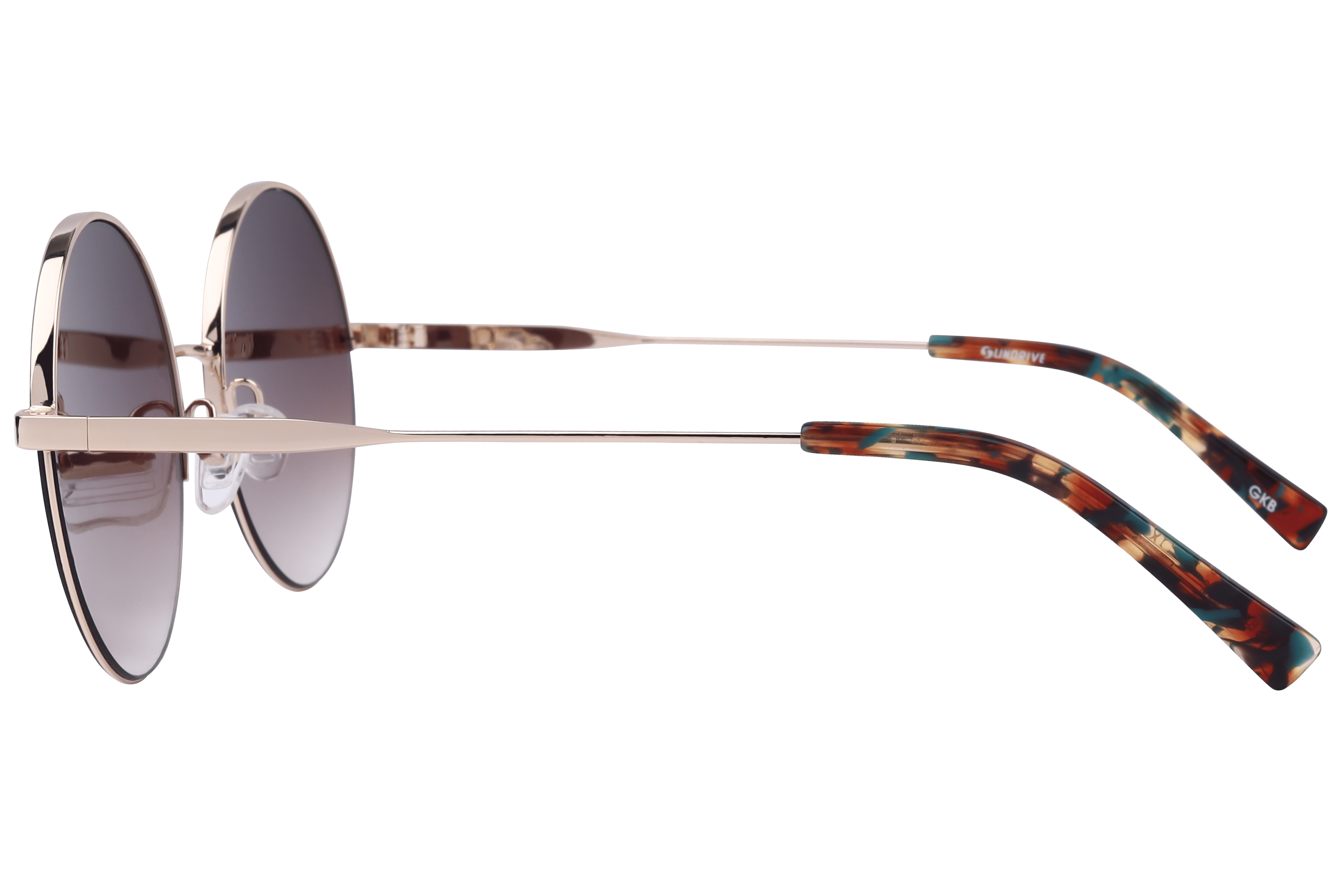Inspira BS8039 Sunglass Gold Female Full Metal Sunglass — Gold frame — view 3