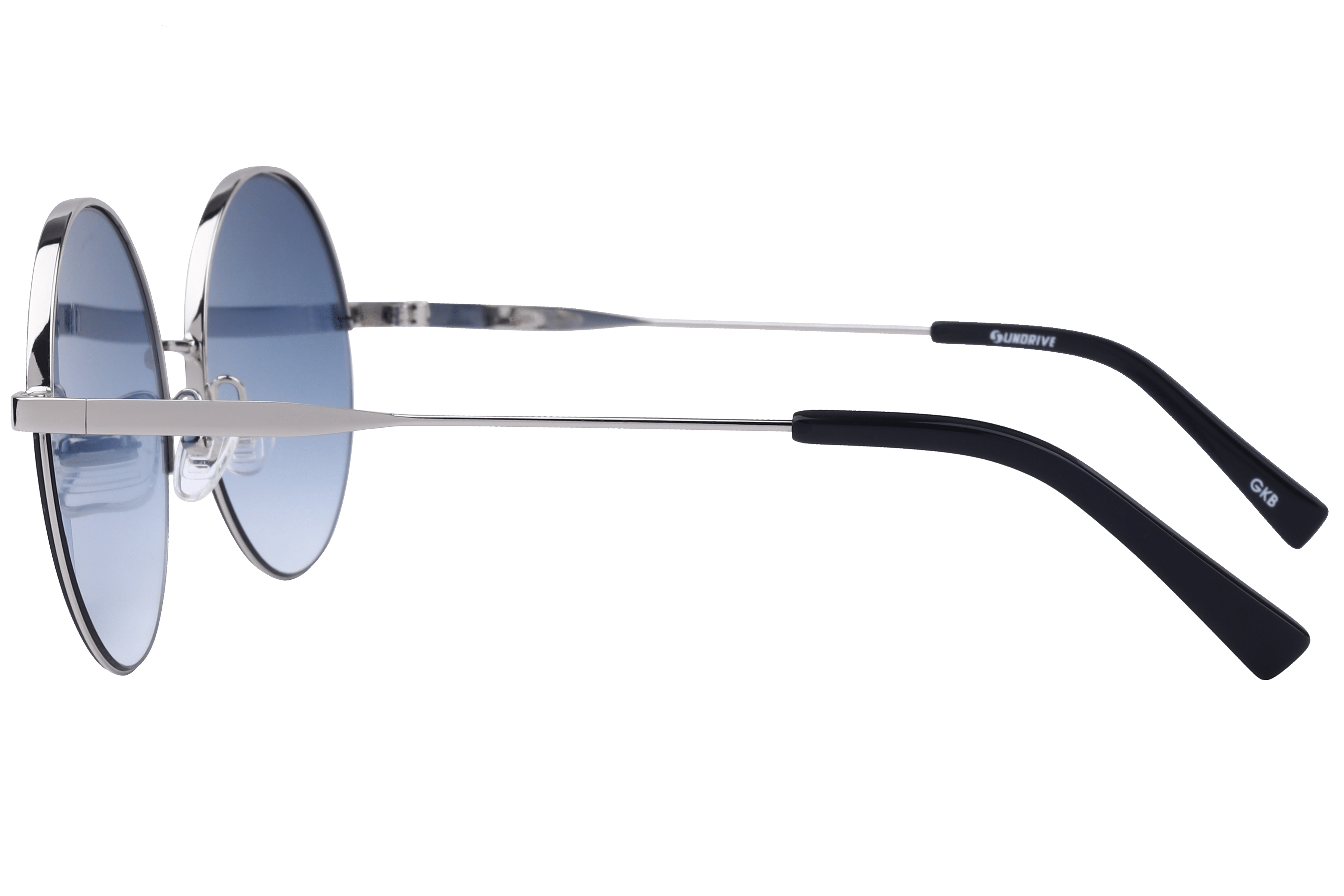 Inspira BS8039 Sunglass Silver Female Full Metal Sunglass — Silver frame — view 3