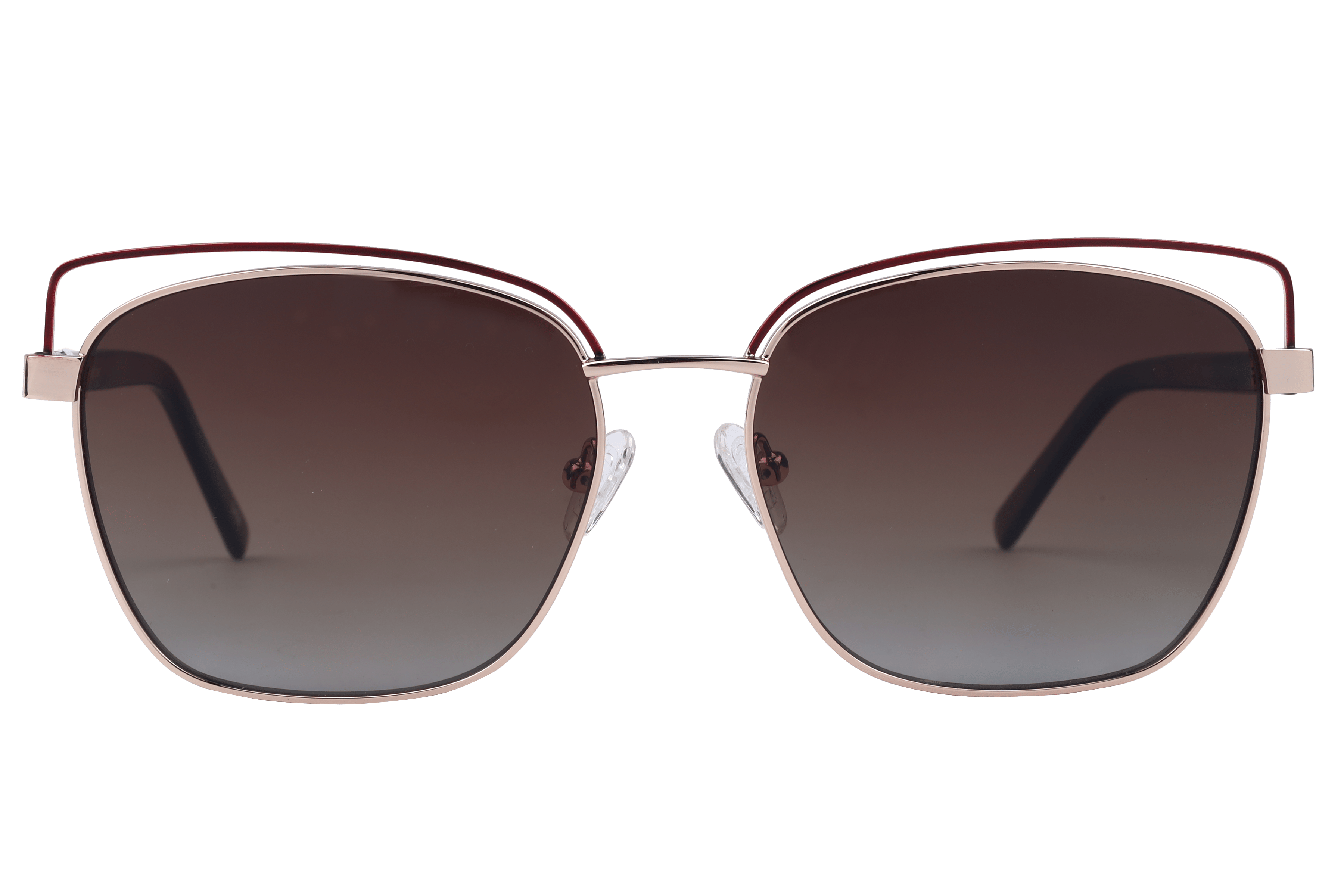 Inspira BS8019 Sunglass Gold Female Full Shell — Silver frame