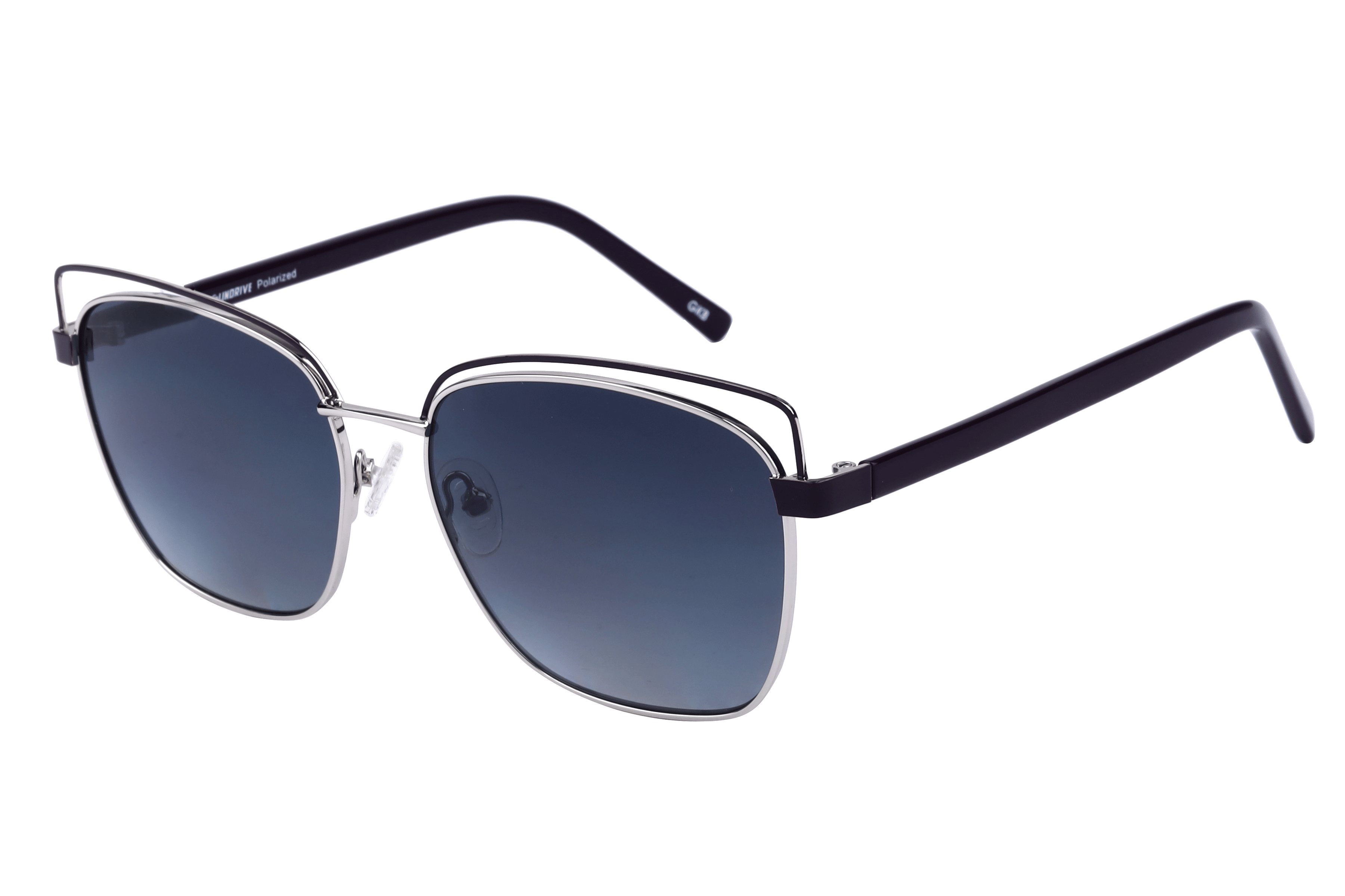 Inspira BS8019 Sunglass Silver Female Full Shell — Silver frame