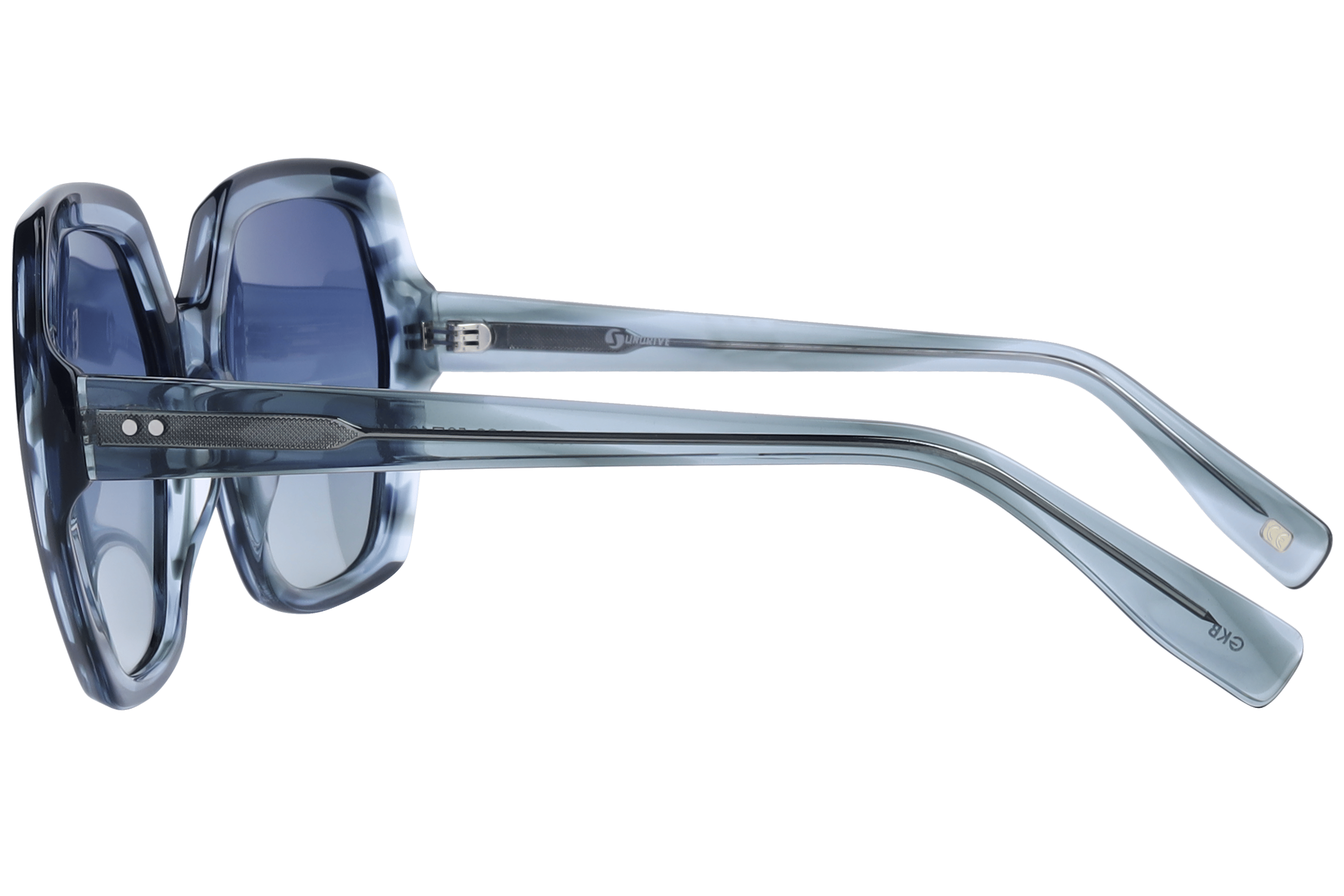 Inspira AT8484 Sunglass Transparent Blue Female Full Shell Sunglass — Transparent Blue frame — view 3