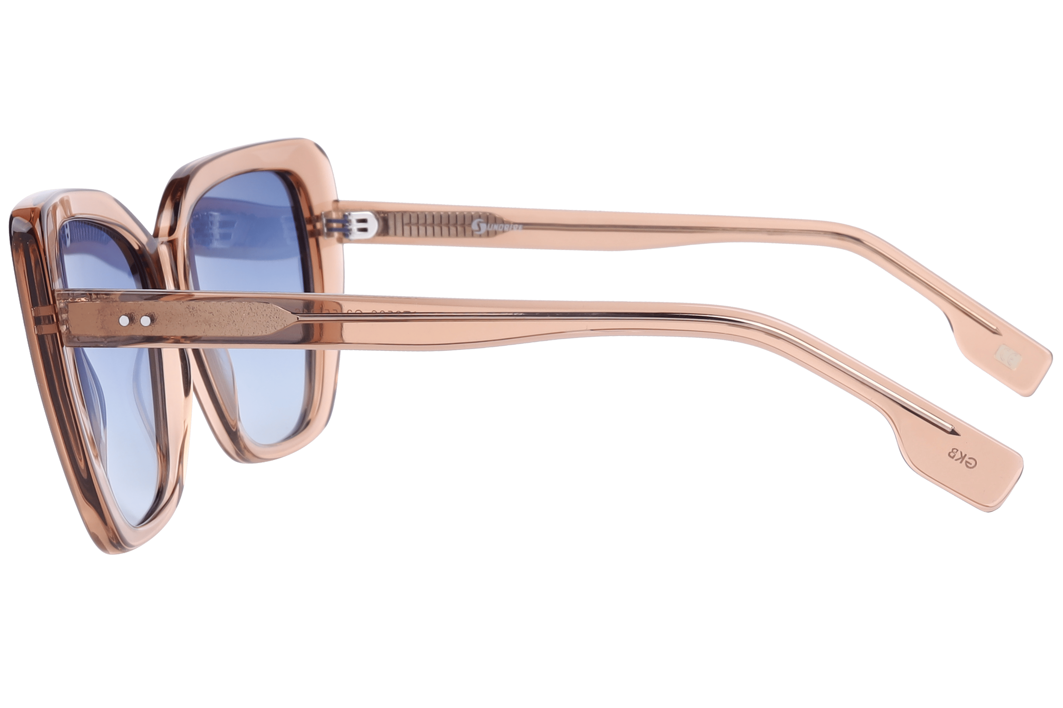 Inspira AT8506 Sunglass Transparent Brown Female Full Shell Sunglass — Transparent Brown frame — view 3