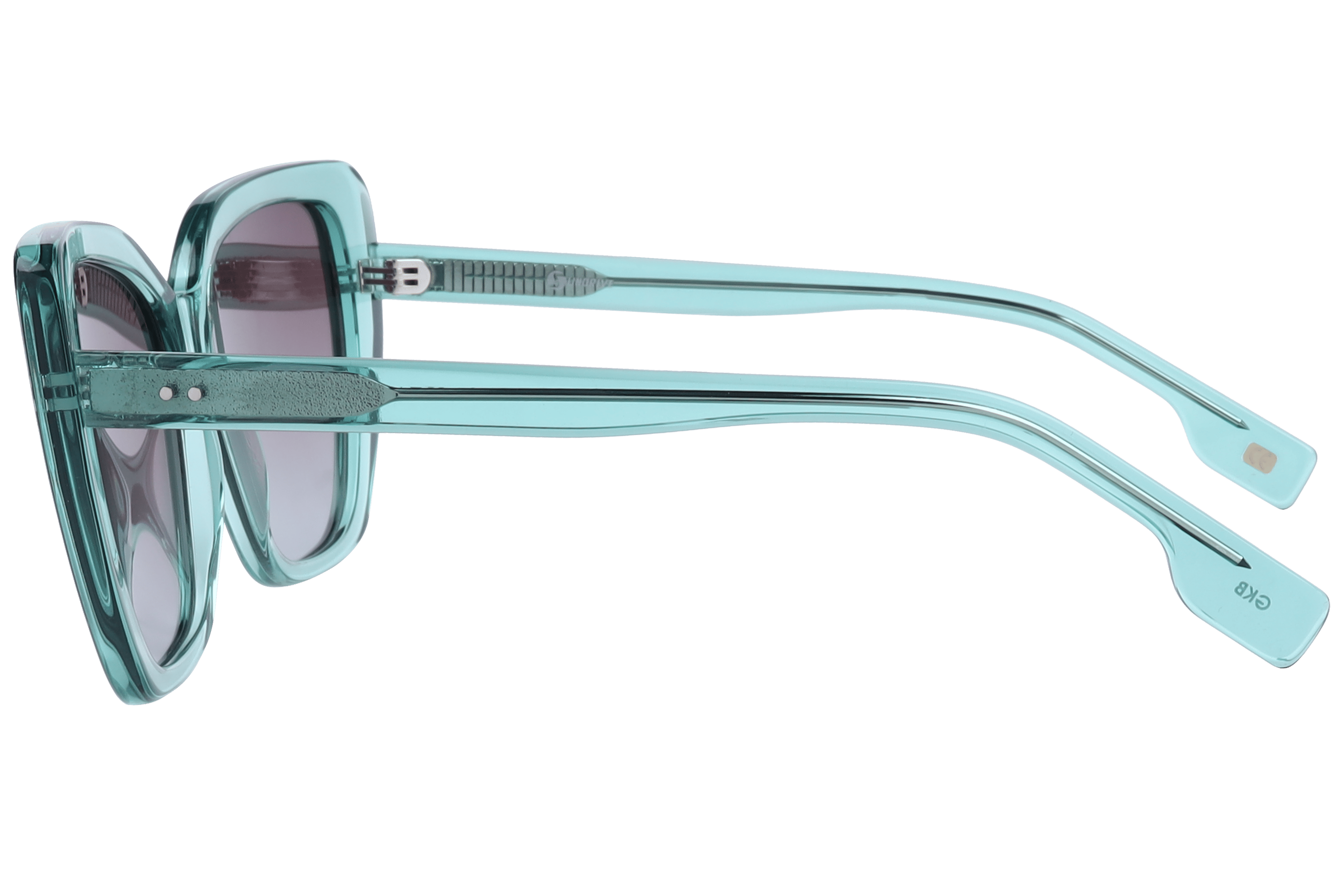 Inspira AT8506 Sunglass Transparent Green Female Full Shell Sunglass — Transparent Green frame — view 3