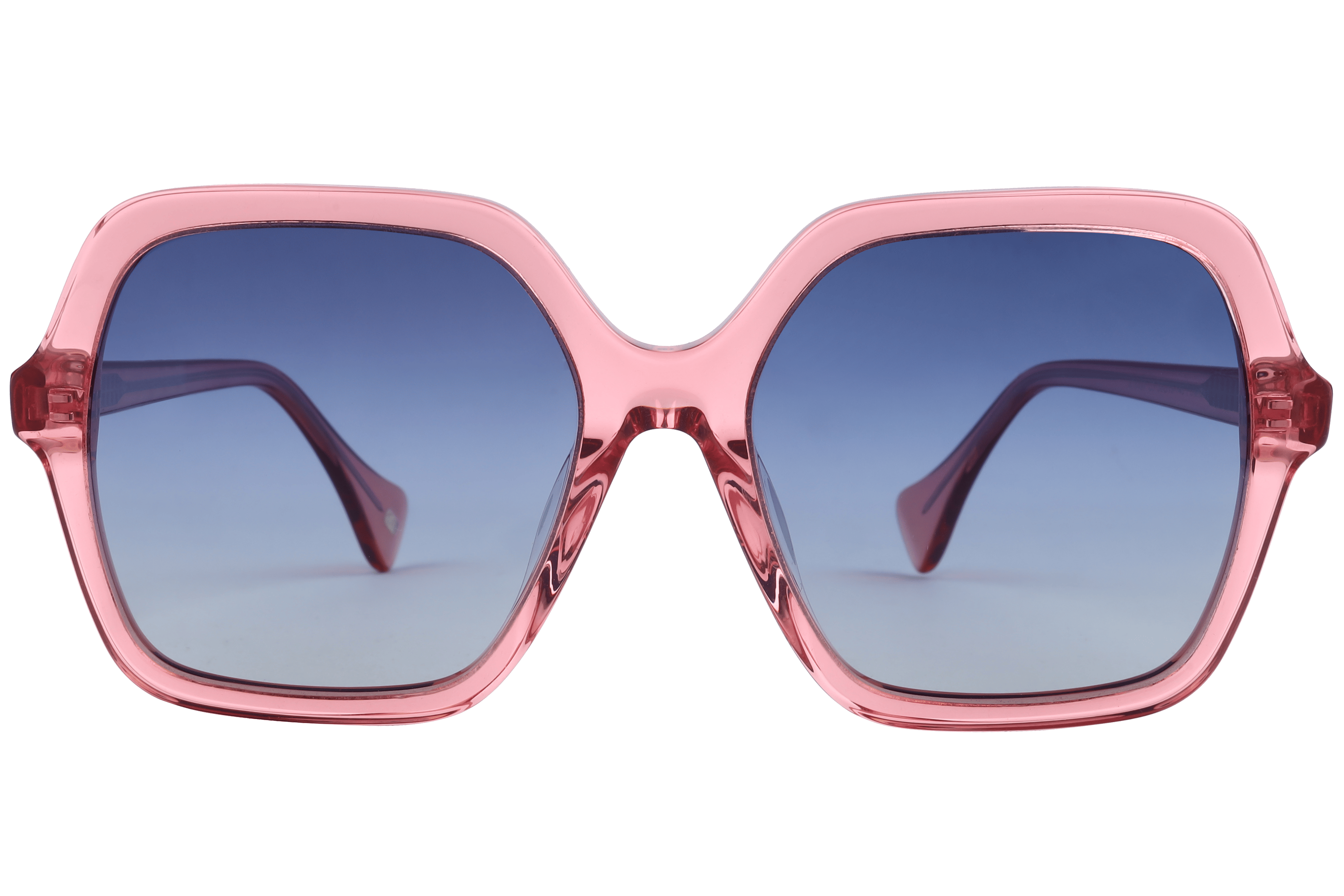 Inspira AT8497 Sunglass Transparent Pink Female Full Shell — Black frame