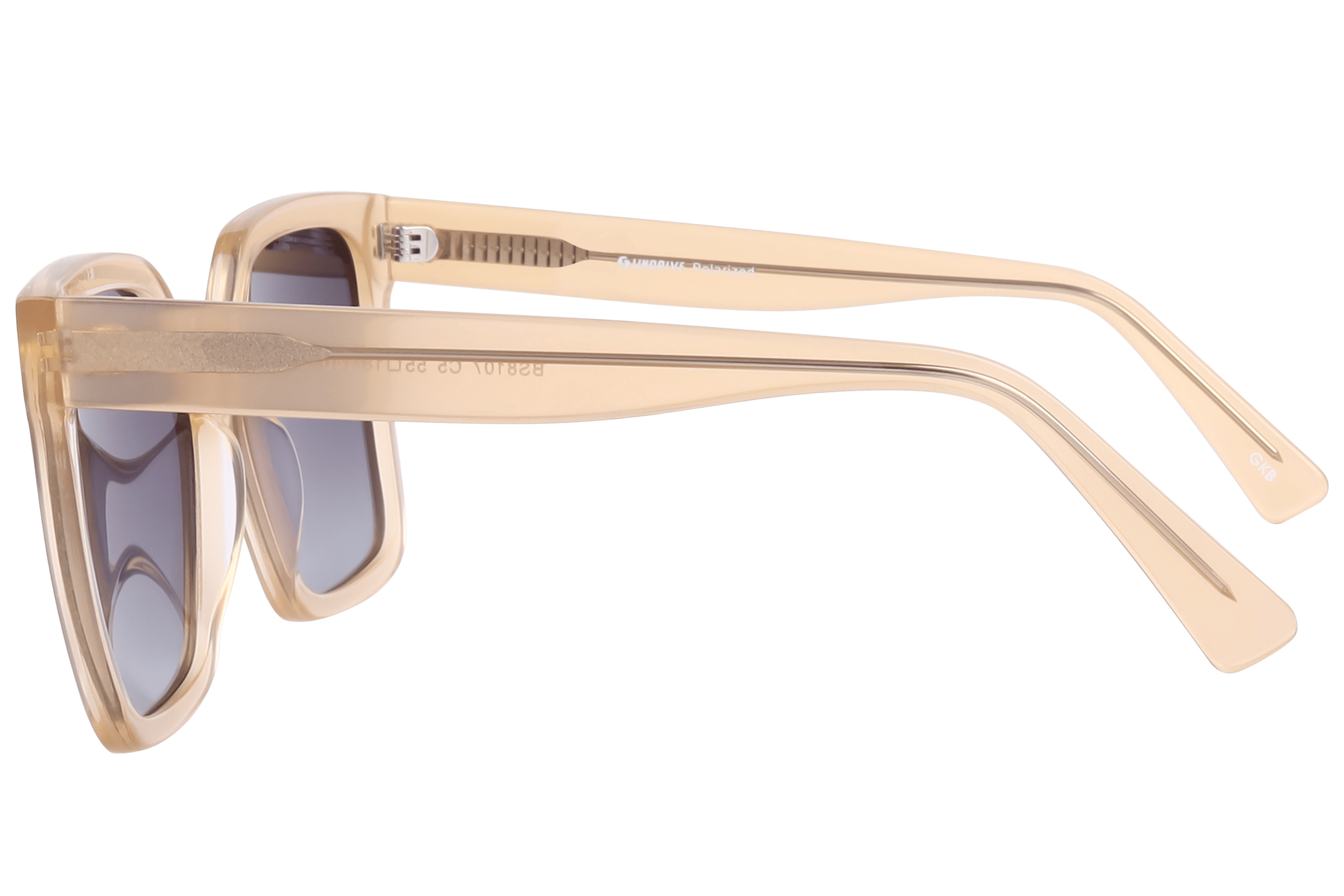 Inspira BS8107 Sunglass Beige Female Full Shell Sunglass — Beige frame — view 3