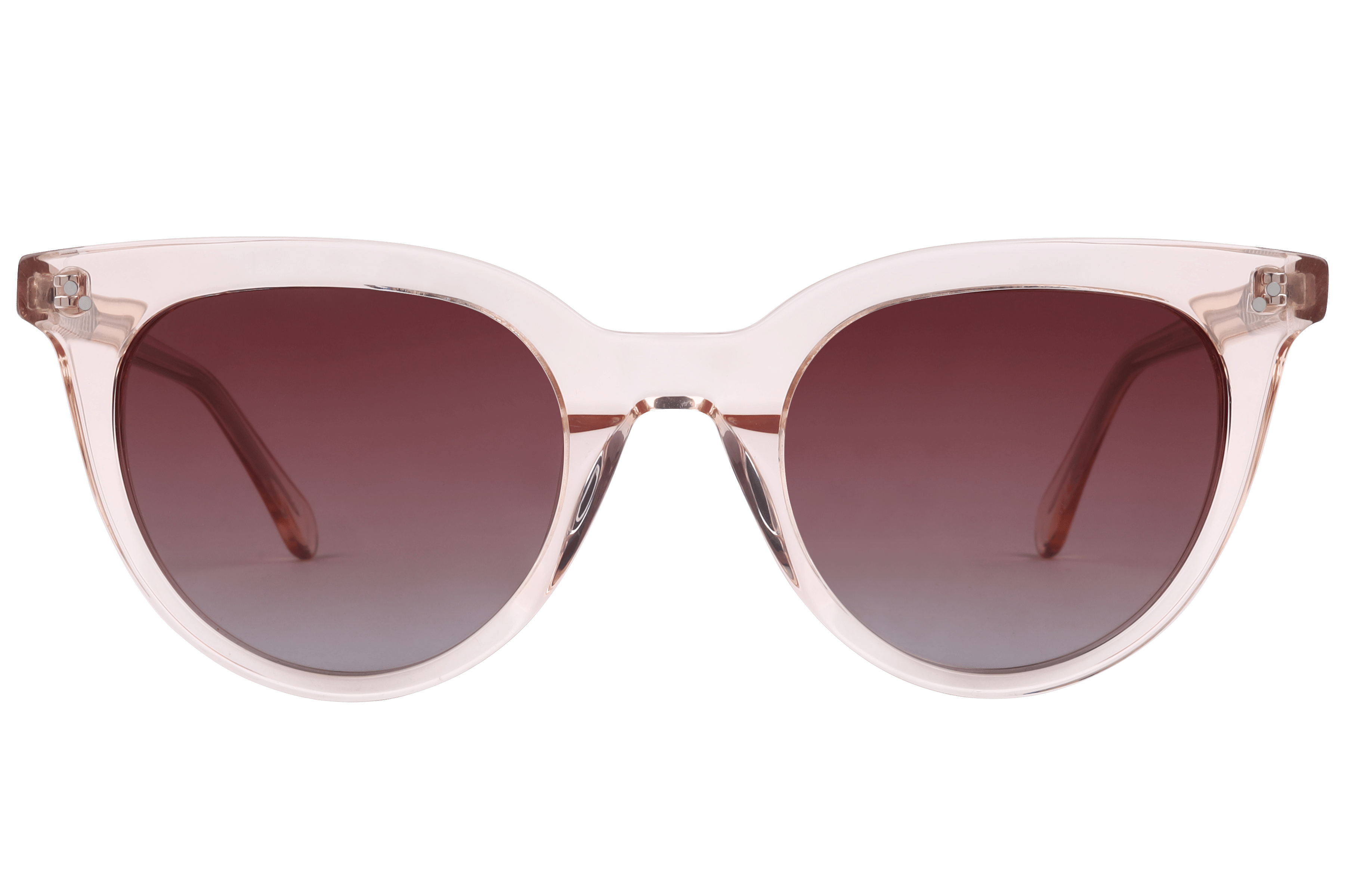Inspira BS8056 Sunglass Transparent Pink Female Full Shell Sunglass — Transparent Pink frame — view 2