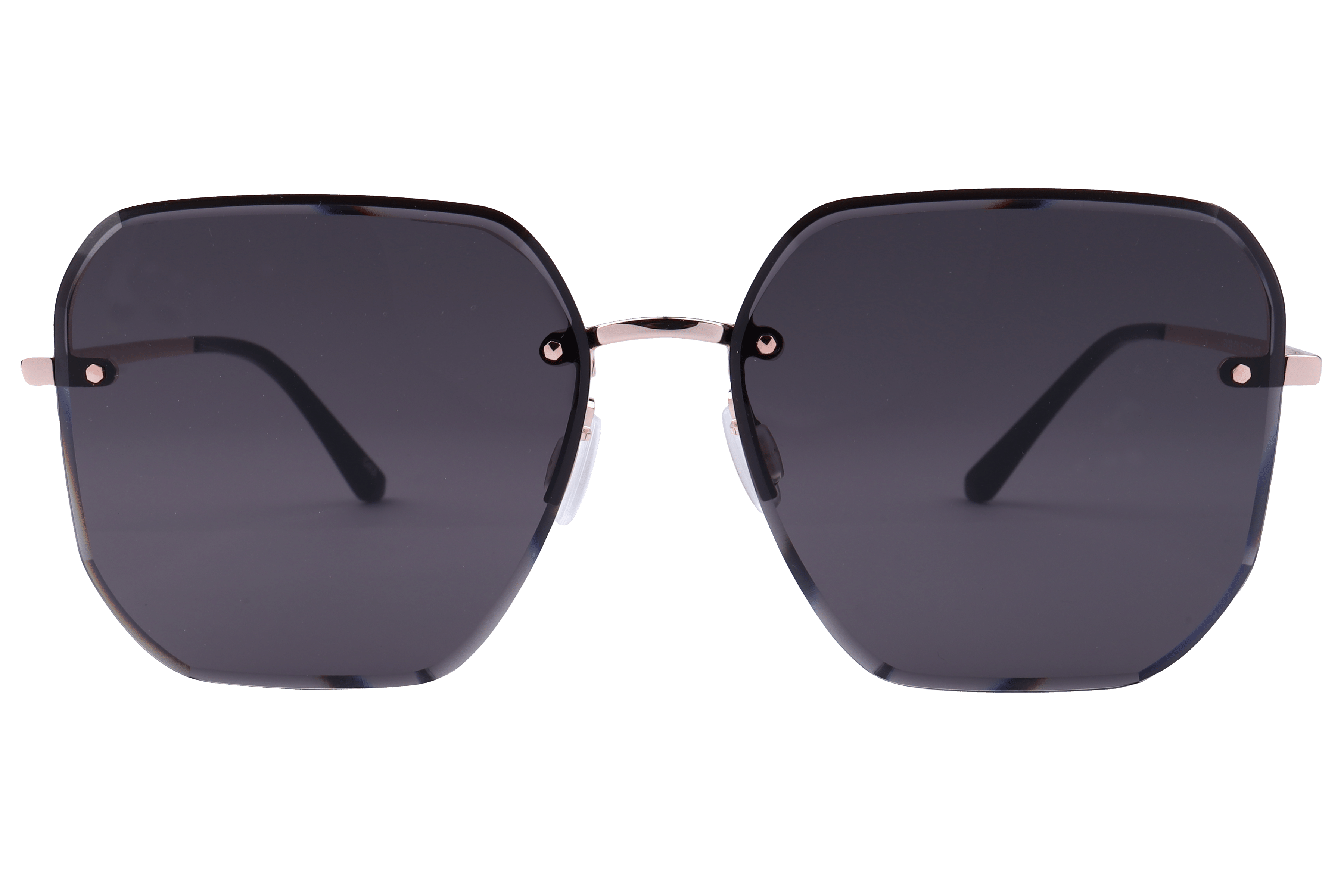 Inspira 7139 Sunglass Gold Female RimLess Metal Sunglass — Gold frame — view 2