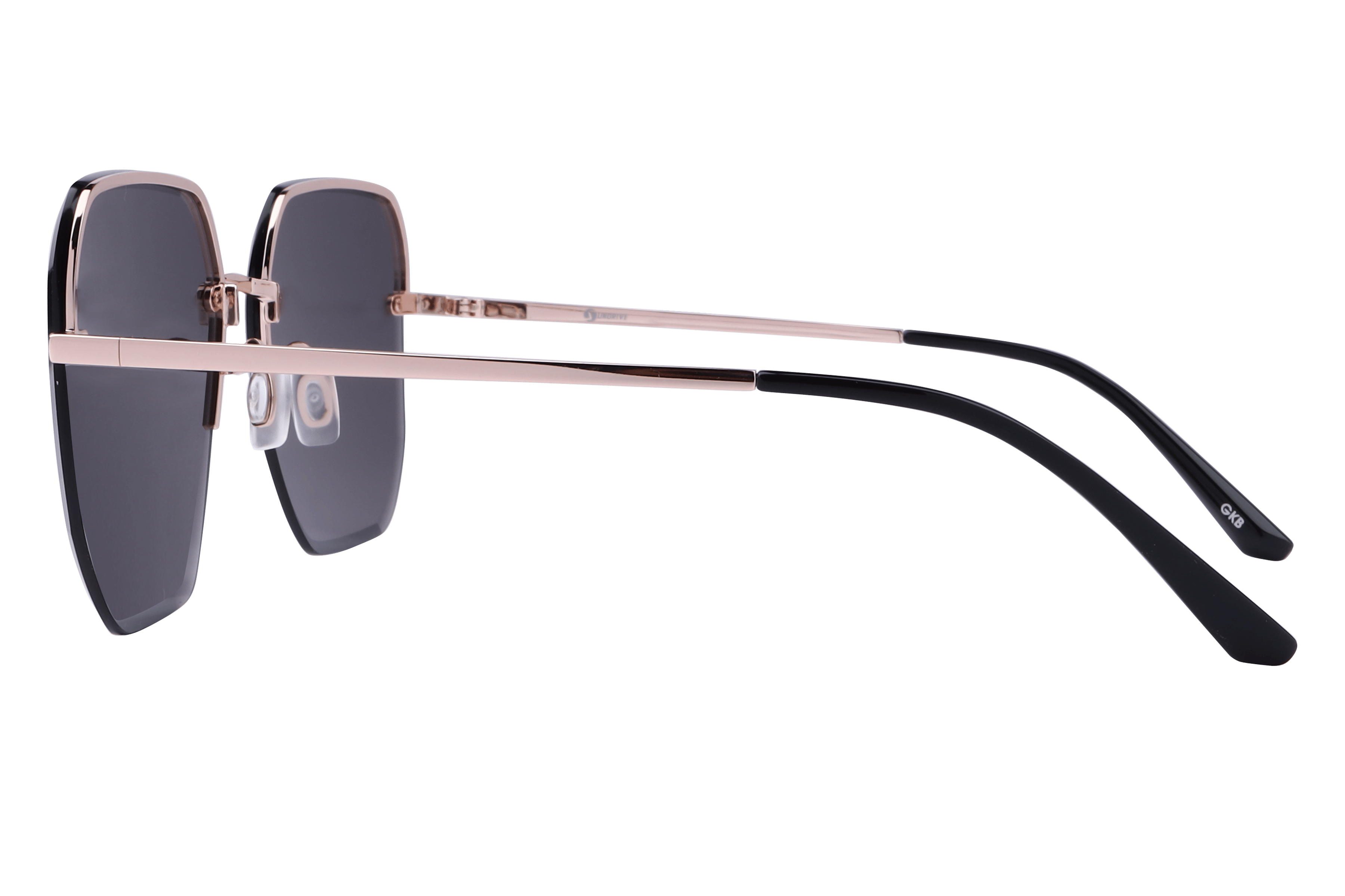 Inspira 7139 Sunglass Gold Female RimLess Metal Sunglass — Gold frame — view 3
