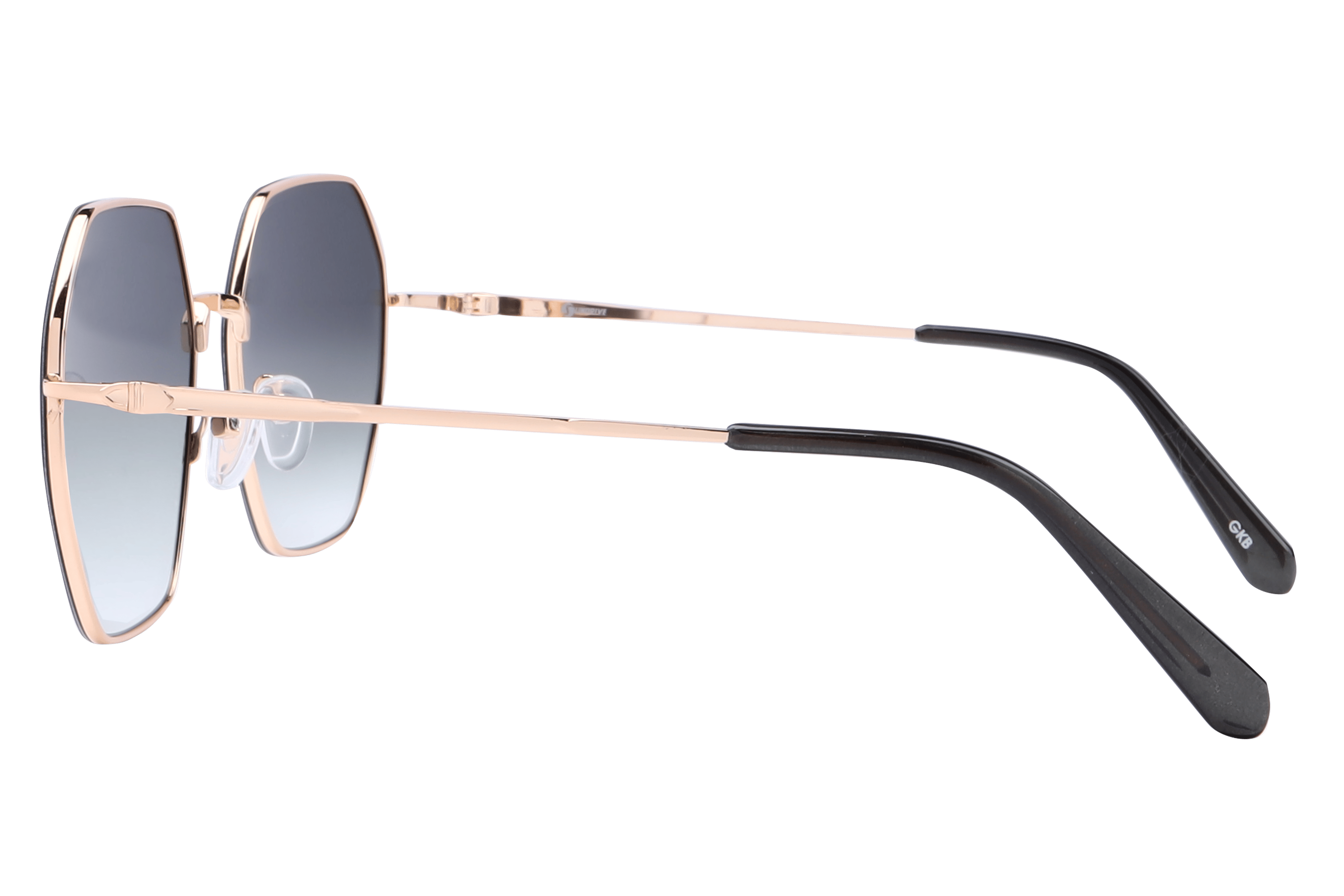Inspira PZ5044 Sunglass Gold Female Full Metal Sunglass — Gold frame — view 3