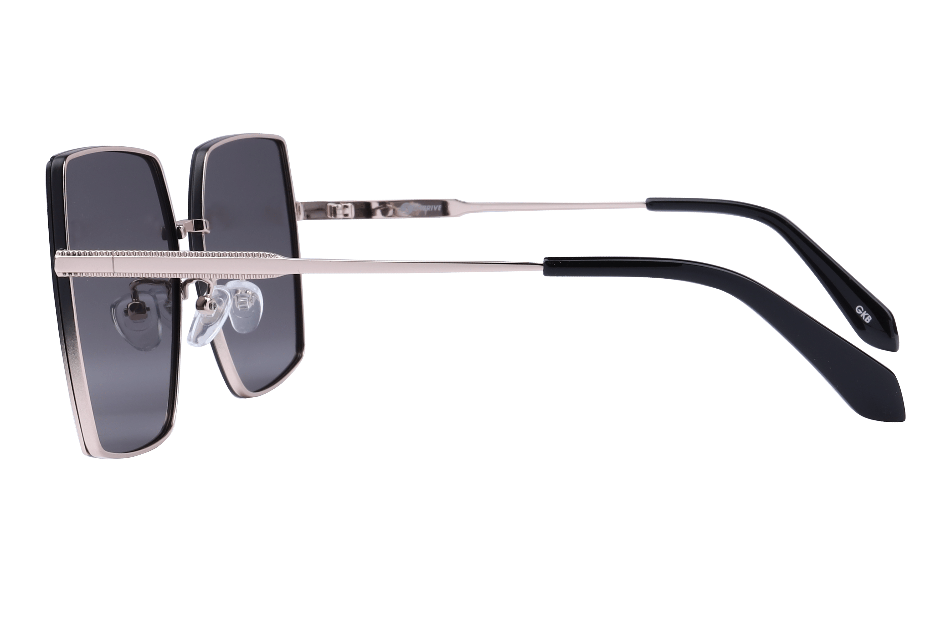 Inspira NJ1561 Sunglass Black Female Full Metal Sunglass — Black frame — view 3