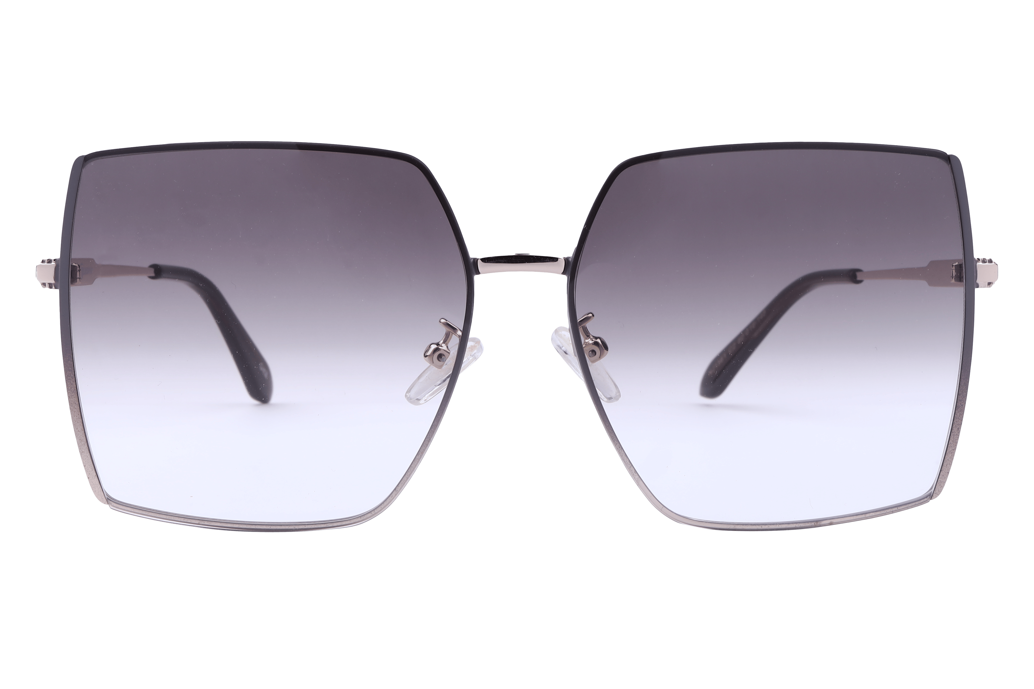 Inspira NJ1561 Sunglass Grey Female Full Metal Sunglass — Grey frame — view 2