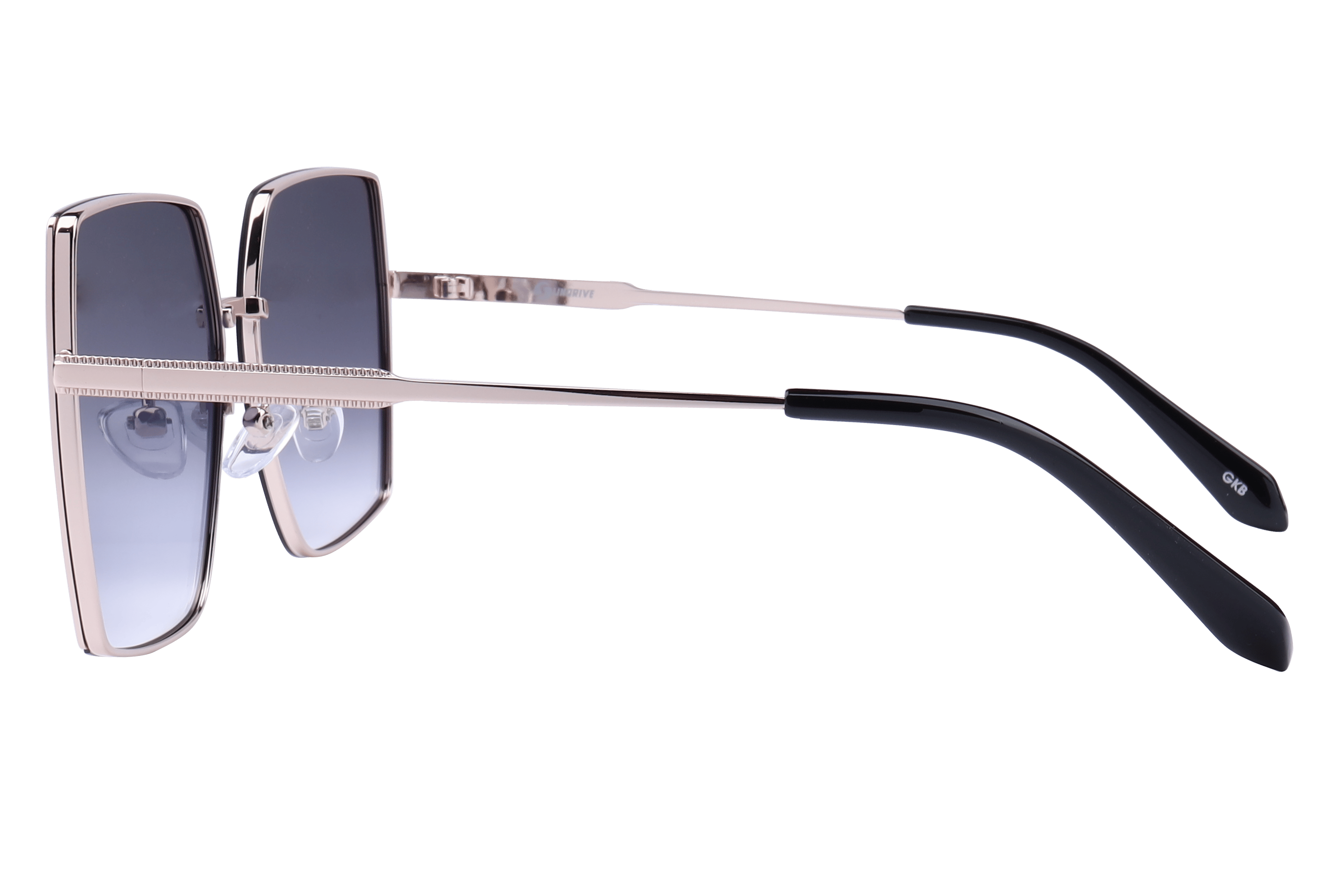 Inspira NJ1561 Sunglass Gold Female Full Metal Sunglass — Gold frame — view 3