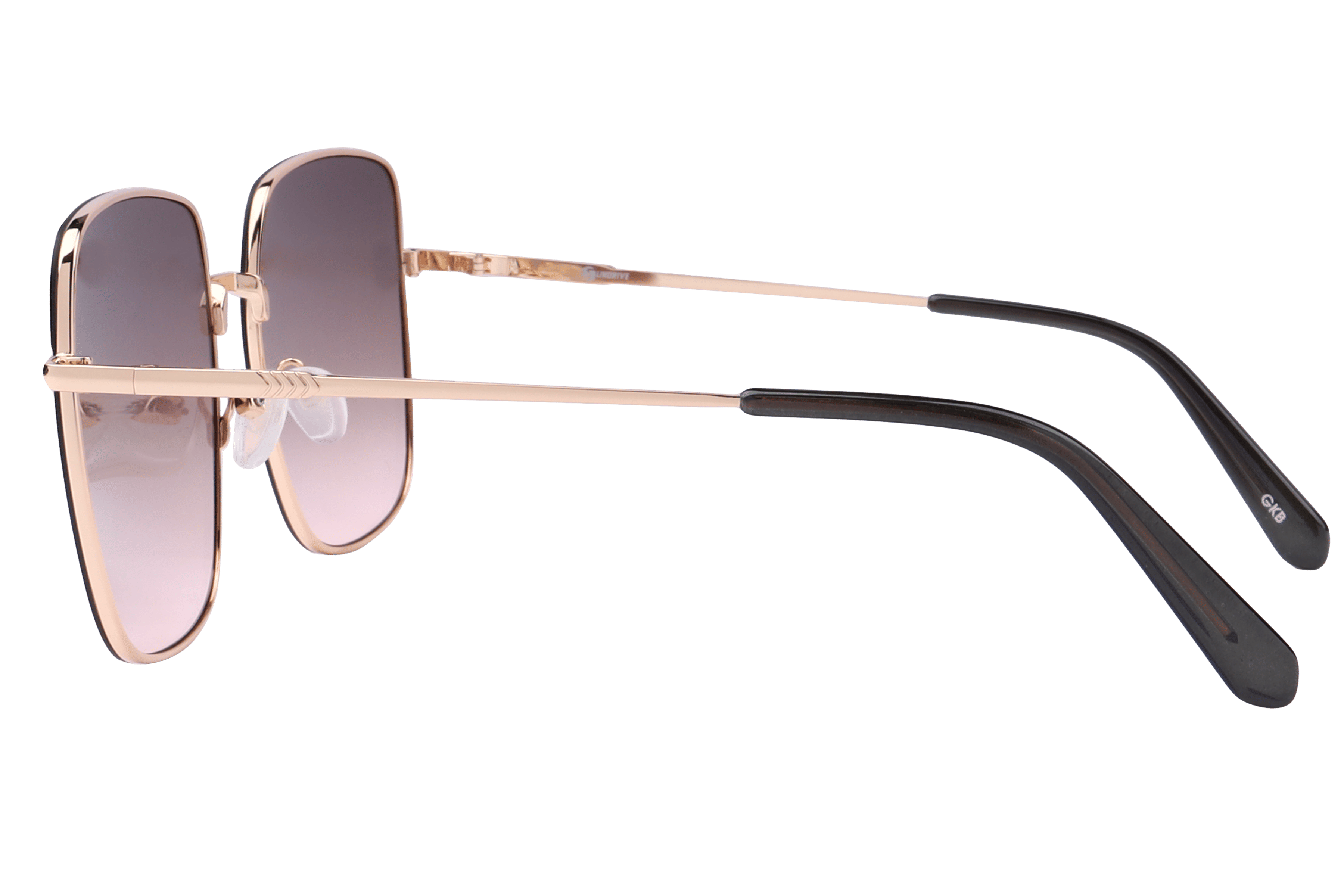 Inspira PZ5039 Sunglass Gold Female Full Metal Sunglass — Gold frame — view 3