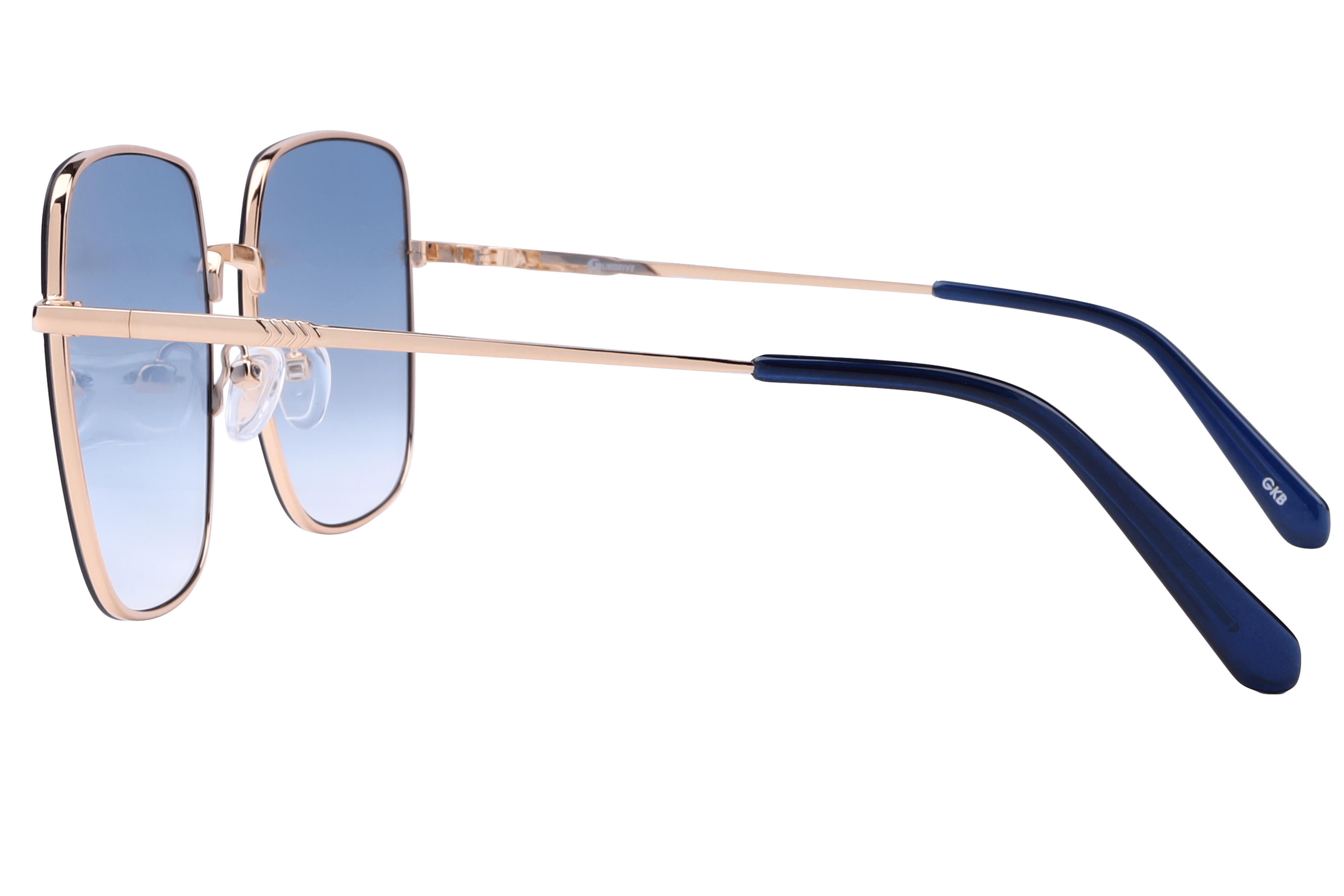 Inspira PZ5039 Sunglass Gold Female Full Metal Sunglass — Gold frame — view 3