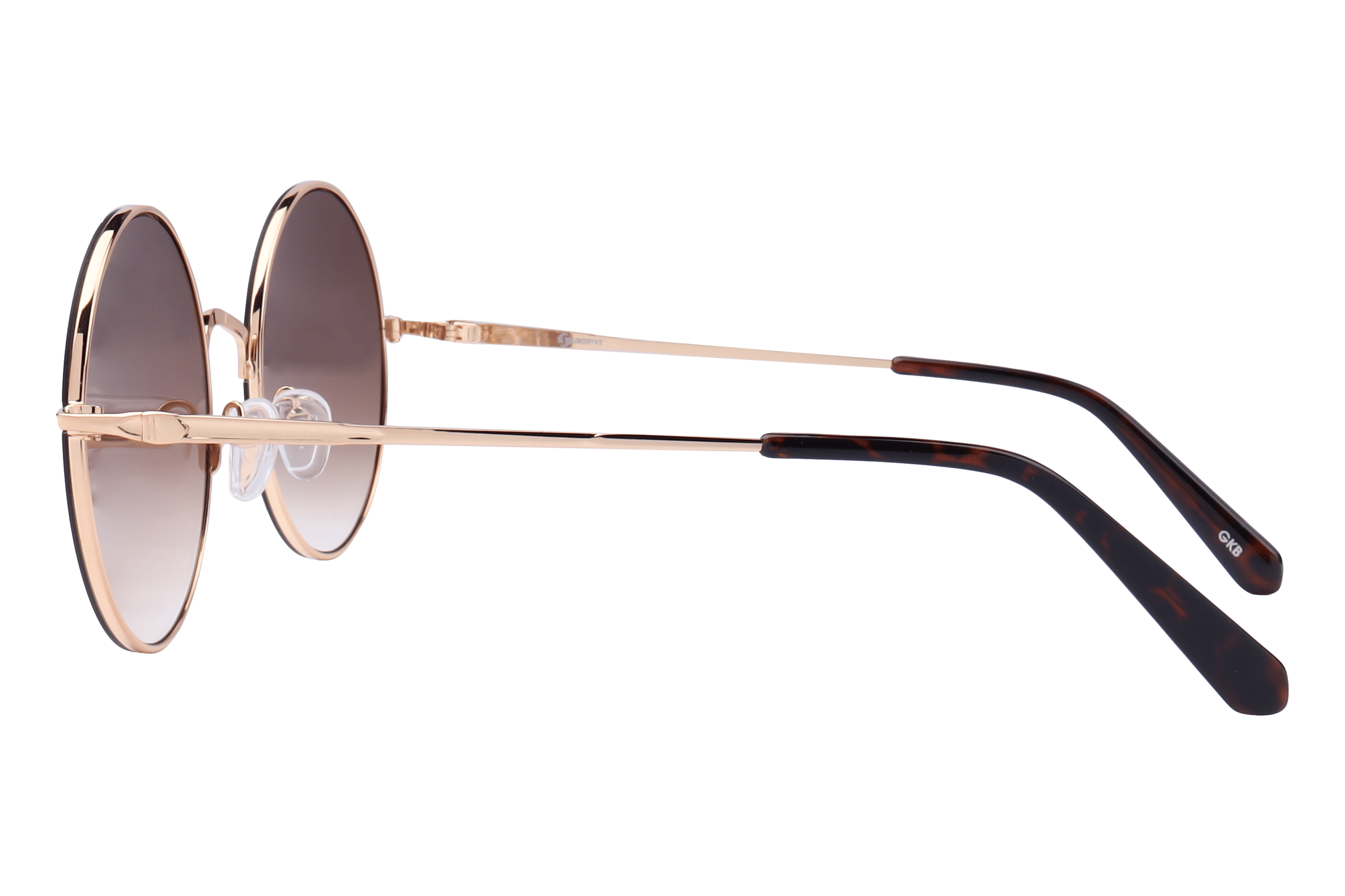 Inspira PZ5045 Sunglass Gold Female Full Metal Sunglass — Gold frame — view 3
