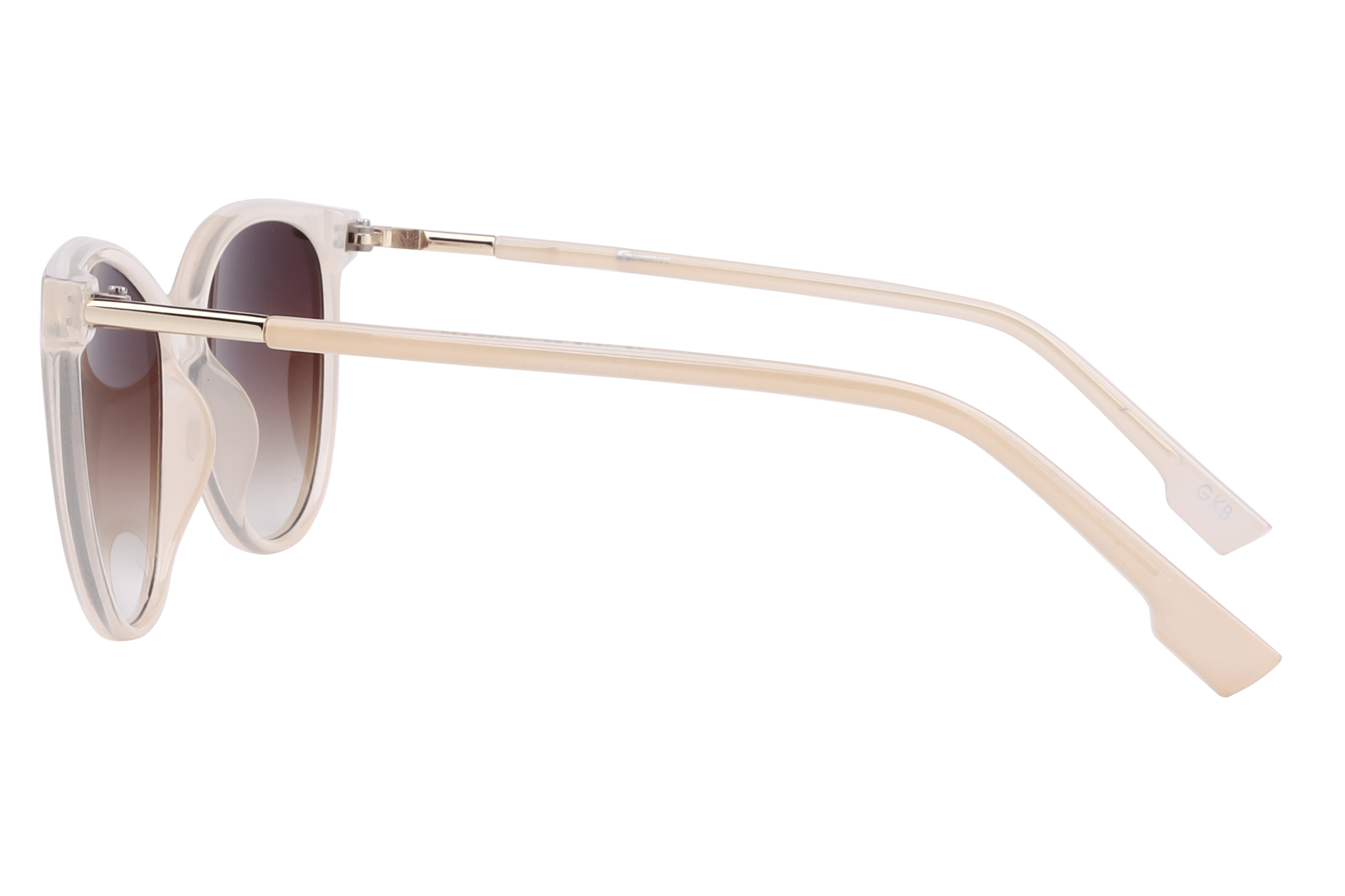 Inspira SD 1217 Sunglass Beige Female Full Metal Sunglass — Beige frame — view 3