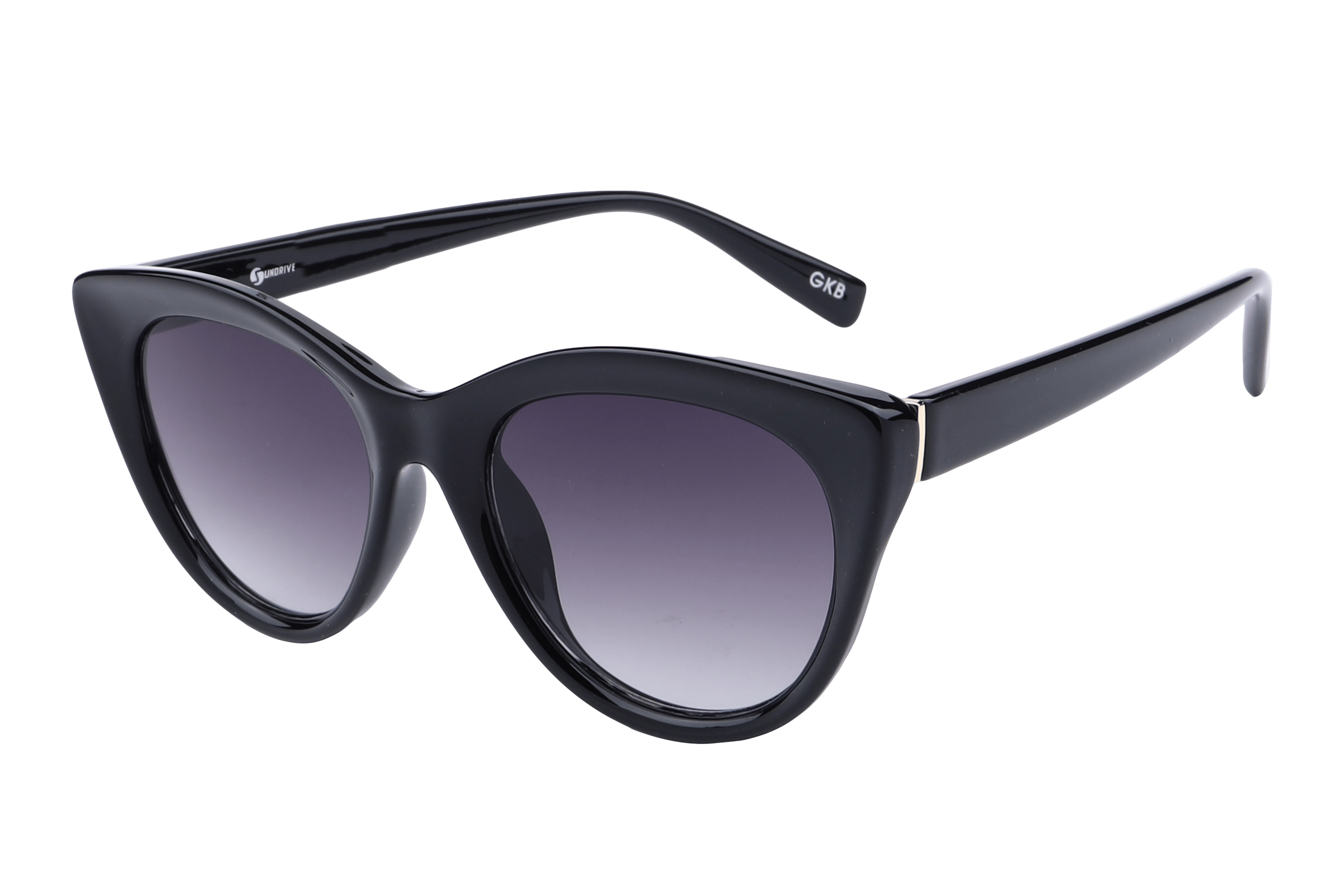 Inspira SD 1216 Sunglass Black Female Full Shell — Green frame