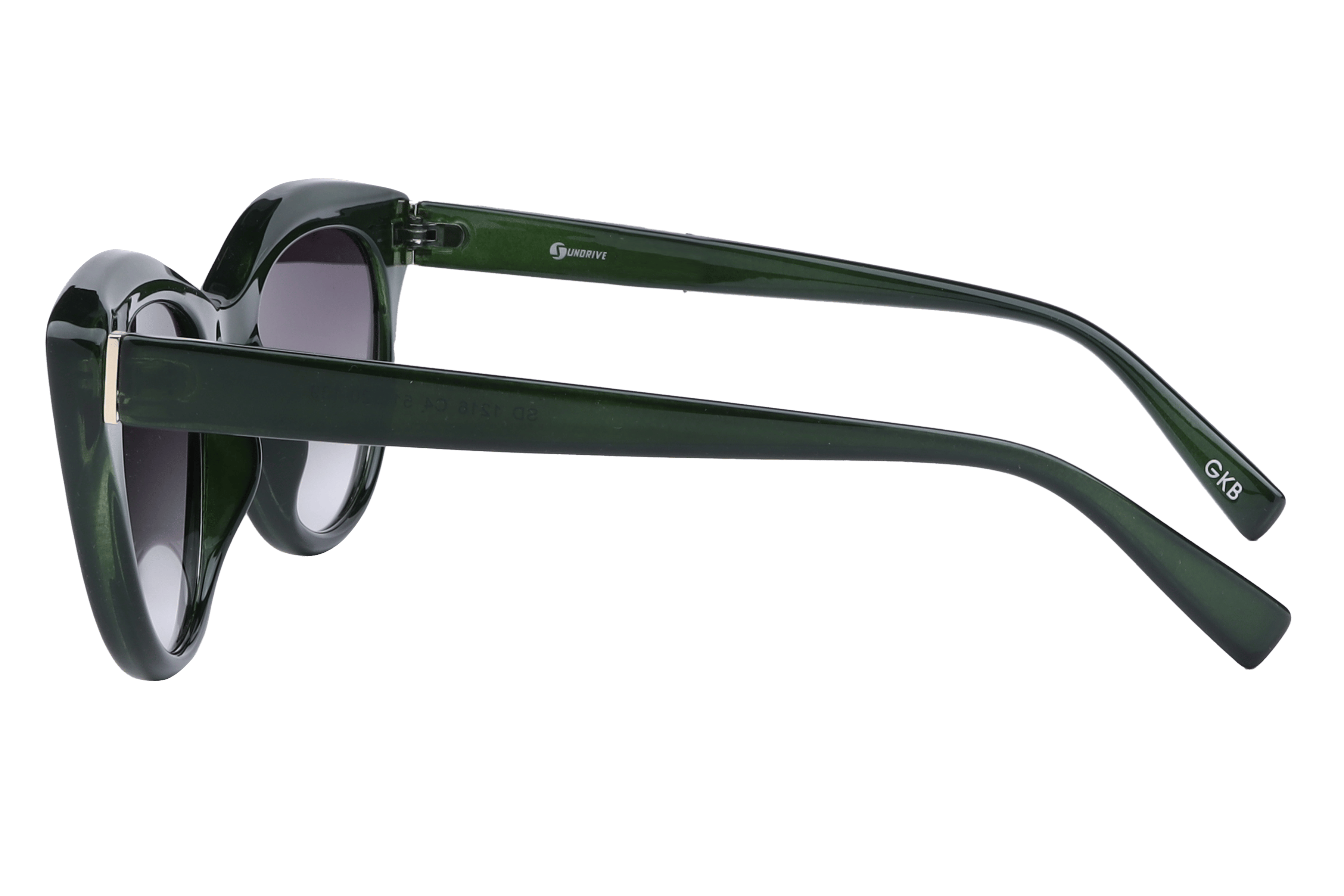 Inspira SD 1216 Sunglass Green Female Full Shell Sunglass — Green frame — view 3