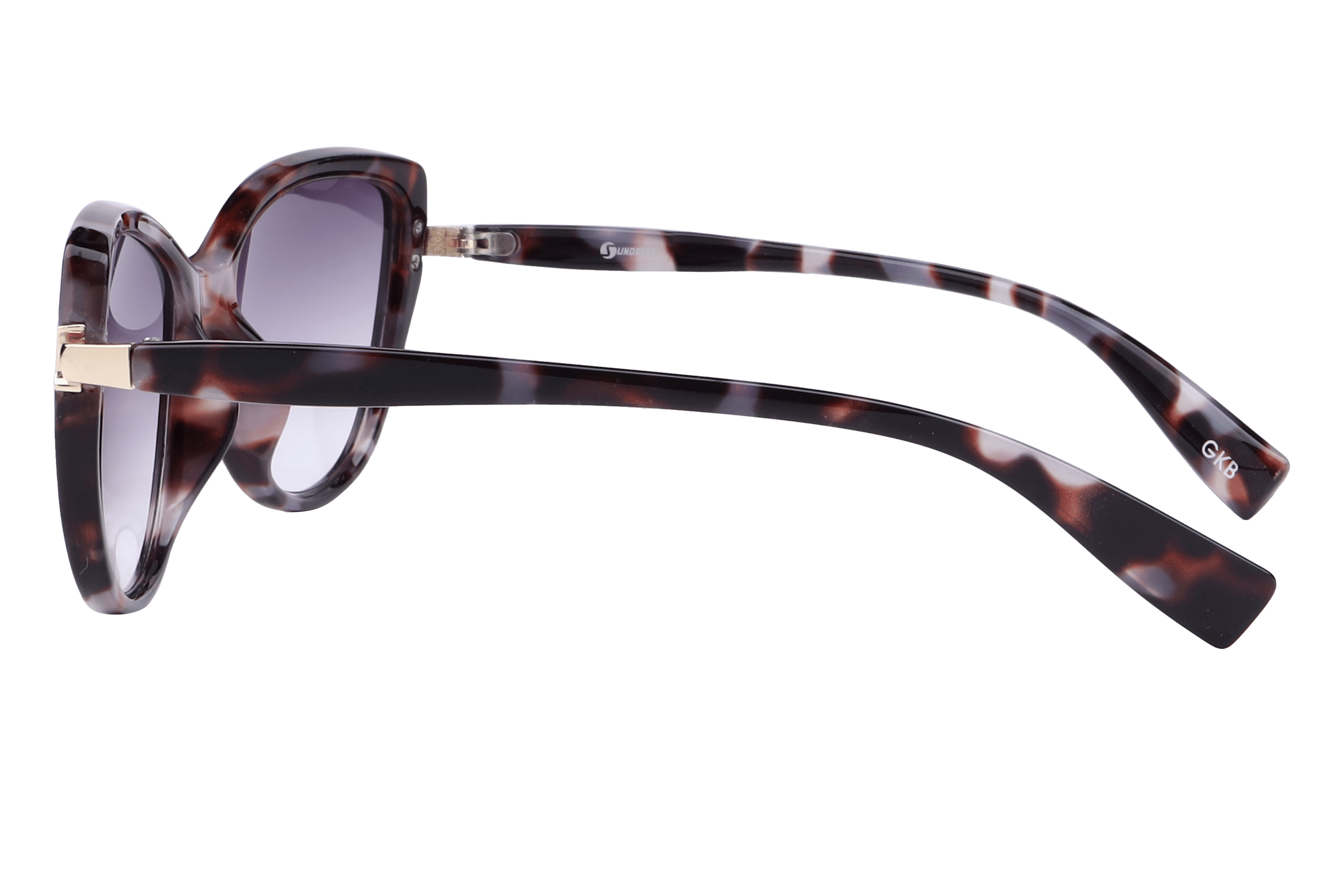 Inspira SD 1206 Sunglass Tortoise Female Full Shell Sunglass — Tortoise frame — view 3