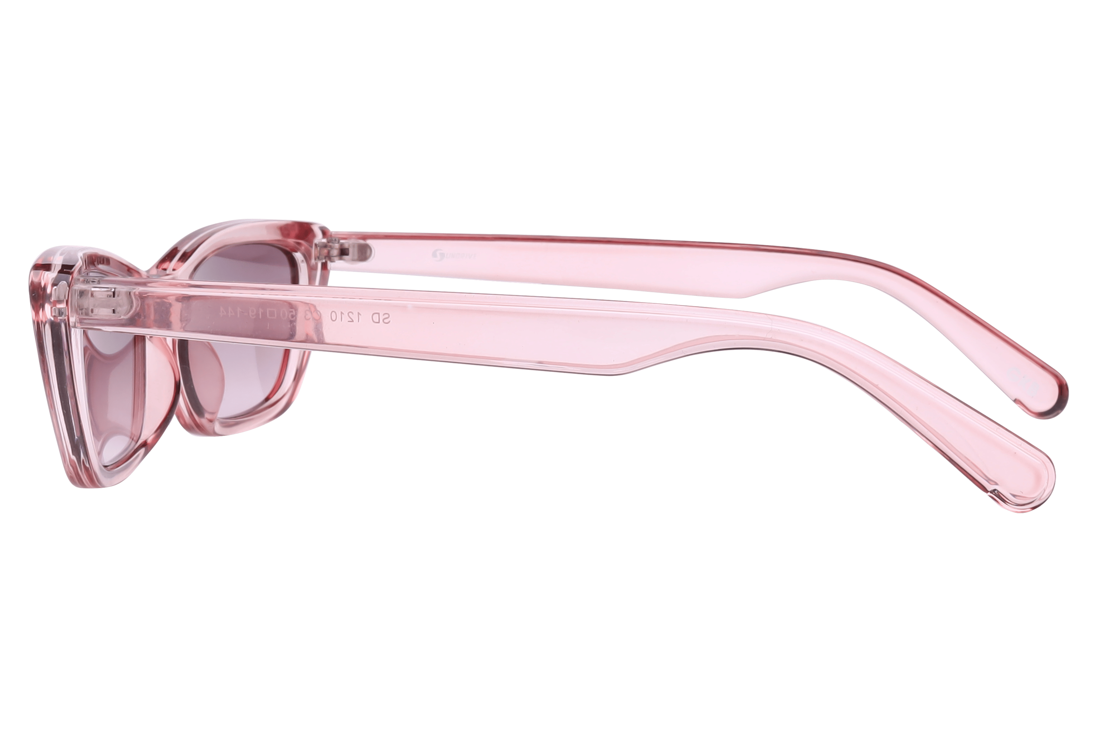 Inspira SD 1210 Sunglass Transparent Pink Female Full Shell Sunglass — Transparent Pink frame — view 3
