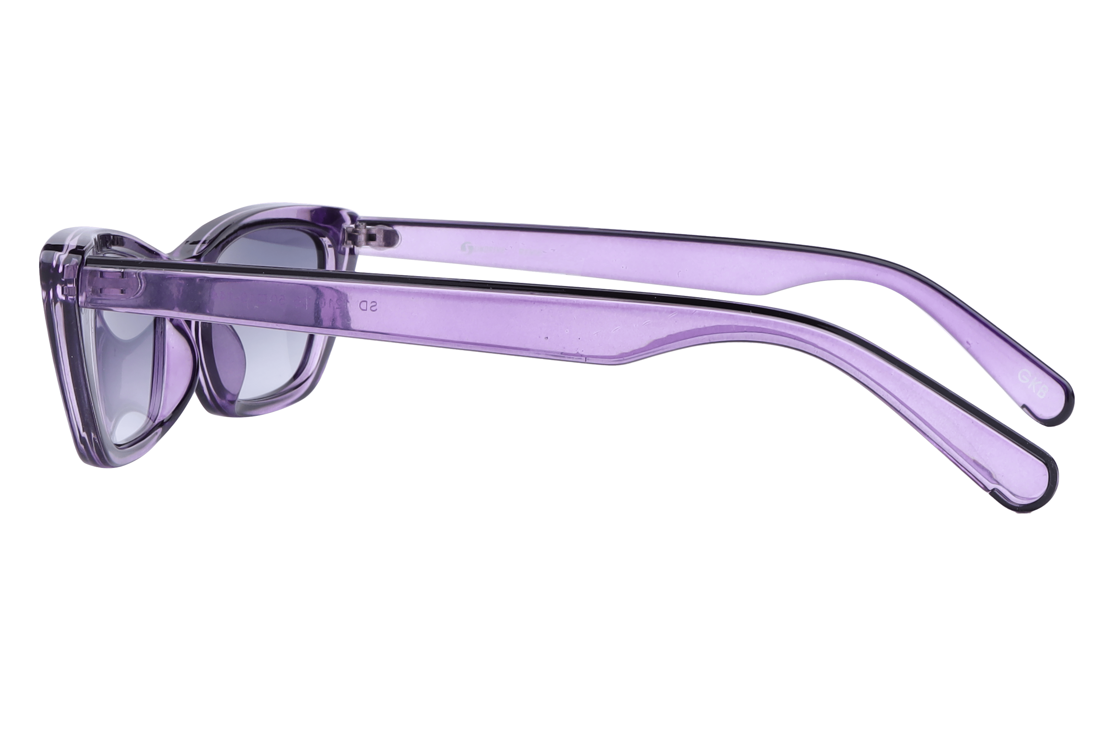 Inspira SD 1210 Sunglass Transparent Purple Female Full Shel Sunglass — Transparent Purple frame — view 3