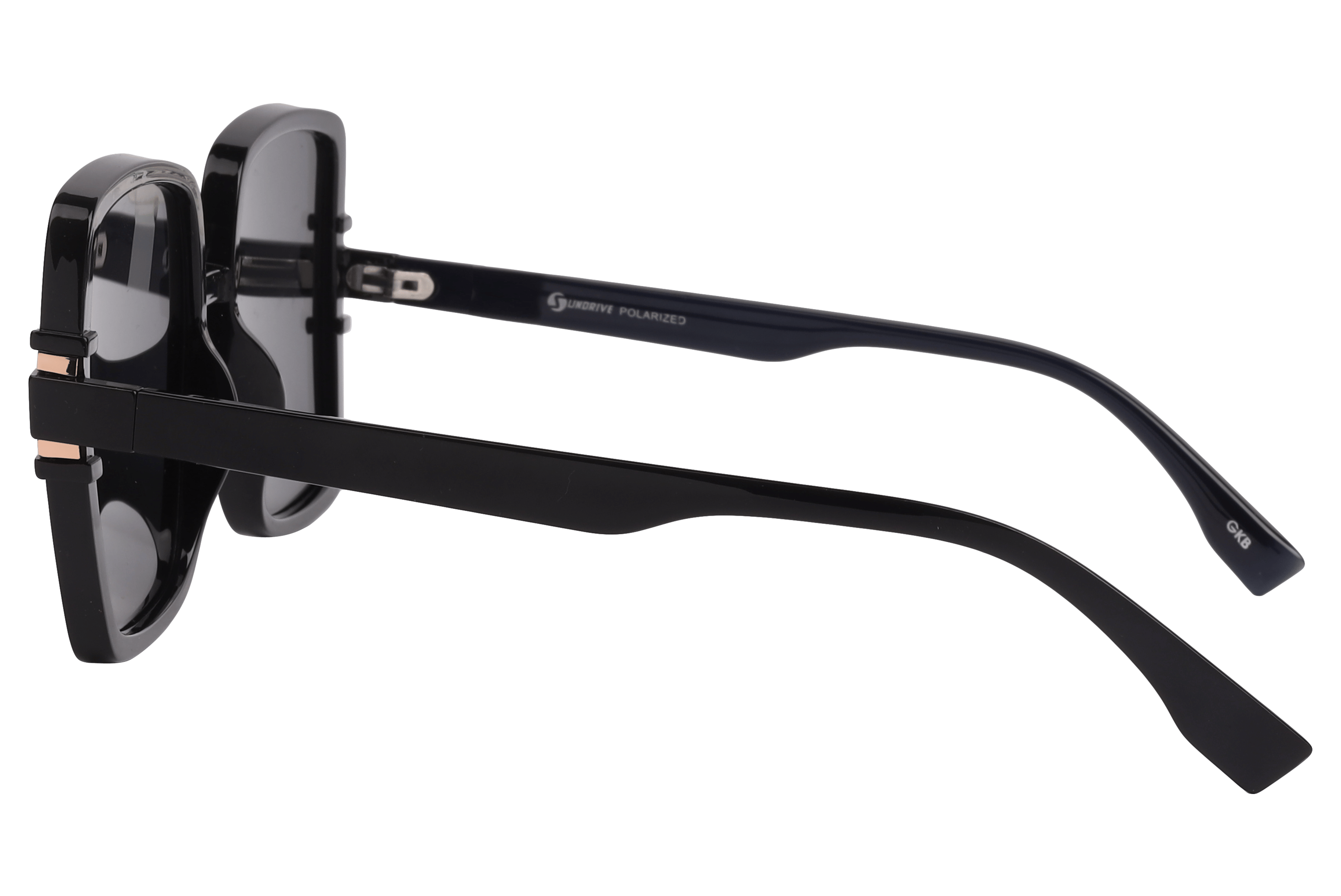 Inspira TR7553 Sunglass Black Female Full Shell Sunglass — Black frame — view 3