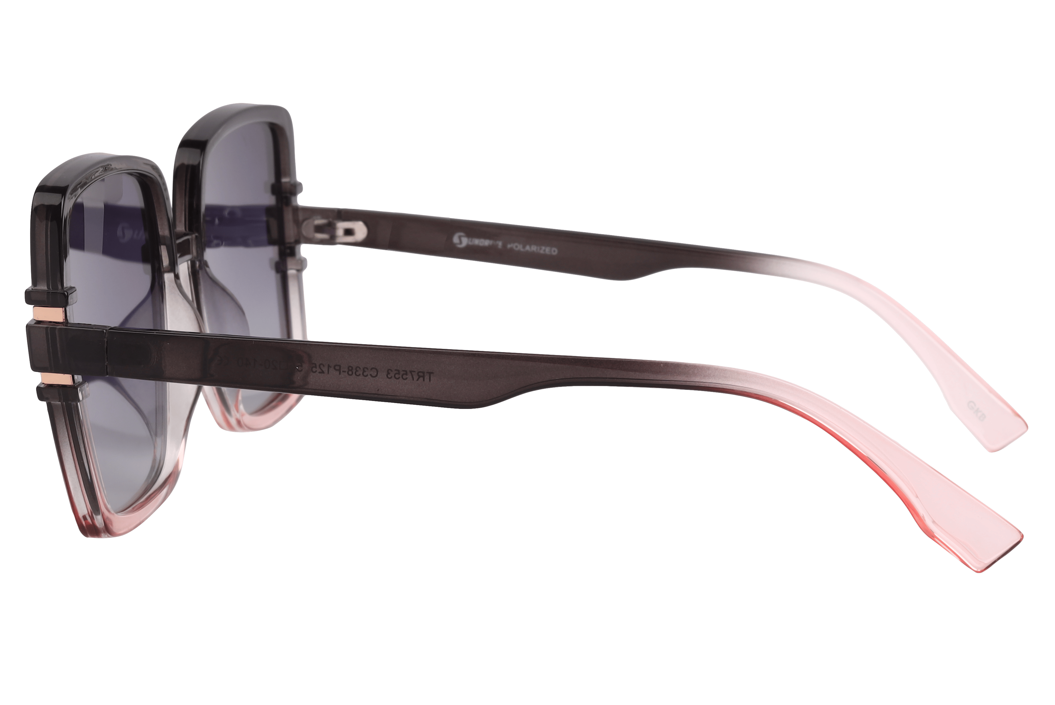 Inspira TR7553 Sunglass Transparent Grey Female Full Shell Sunglass — Transparent Grey frame — view 3