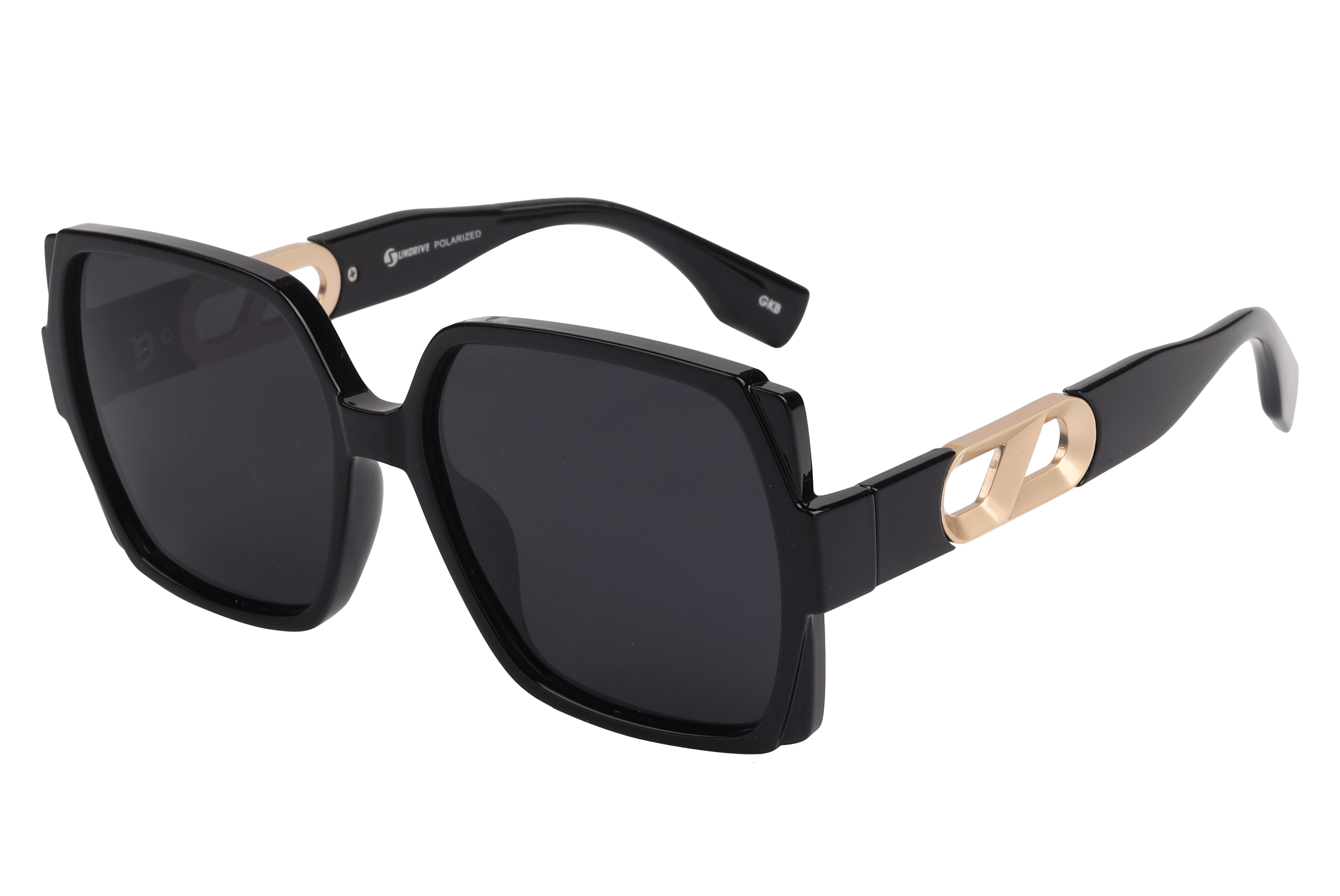 Inspira TR7557 Sunglass Black Female Full Shell with Metal — Black frame