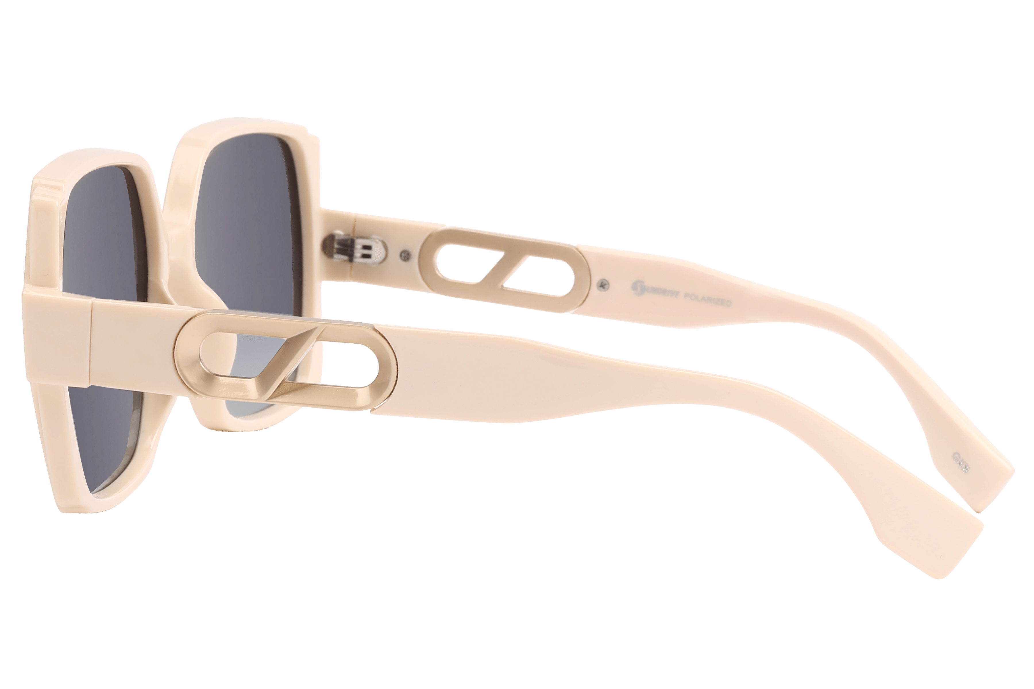 Inspira TR7557 Sunglass Cream Female Full Shell Sunglass — Cream frame — view 3