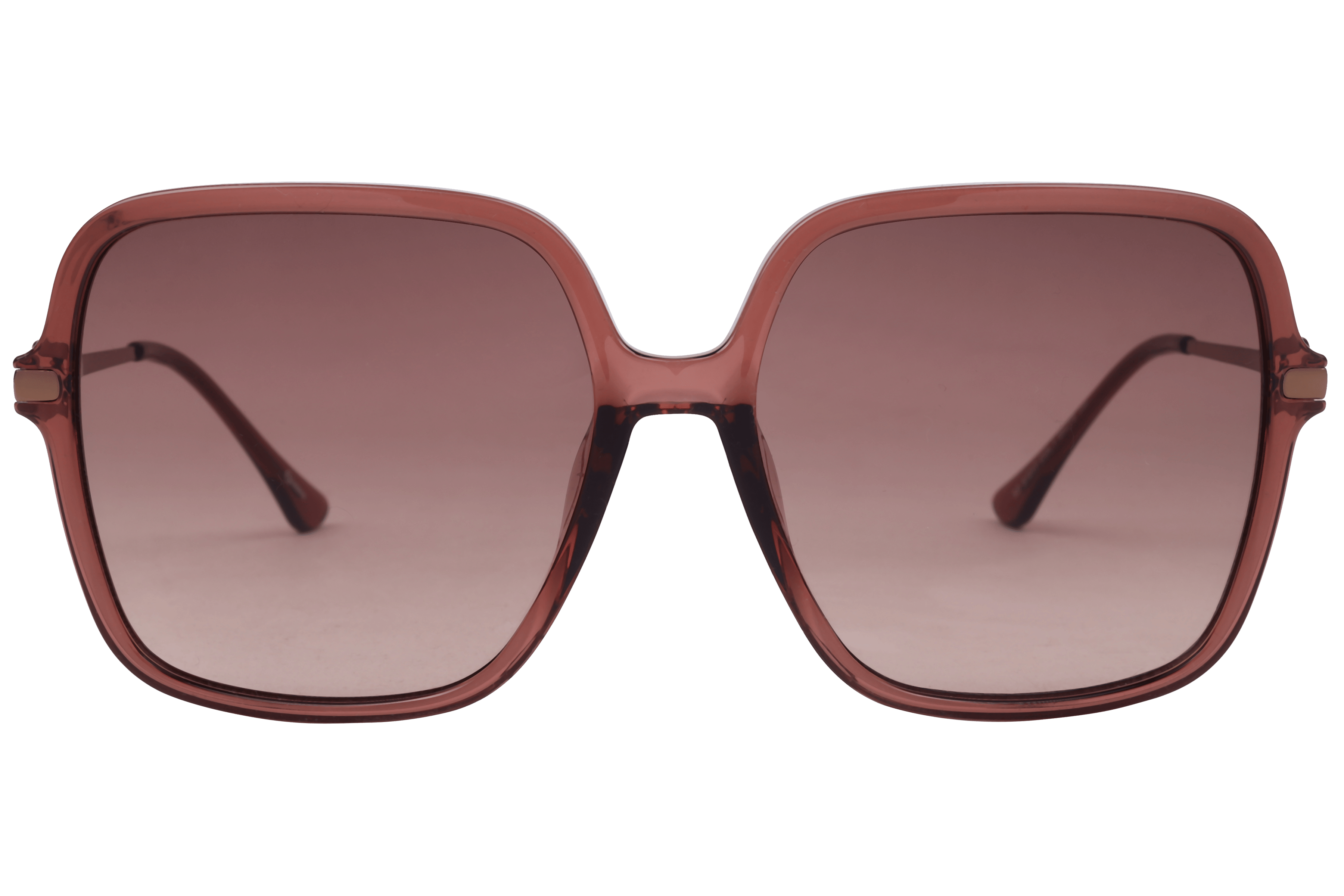 Inspira S1017 Sunglass Brown Female Full Metal Sunglass — Brown frame — view 2