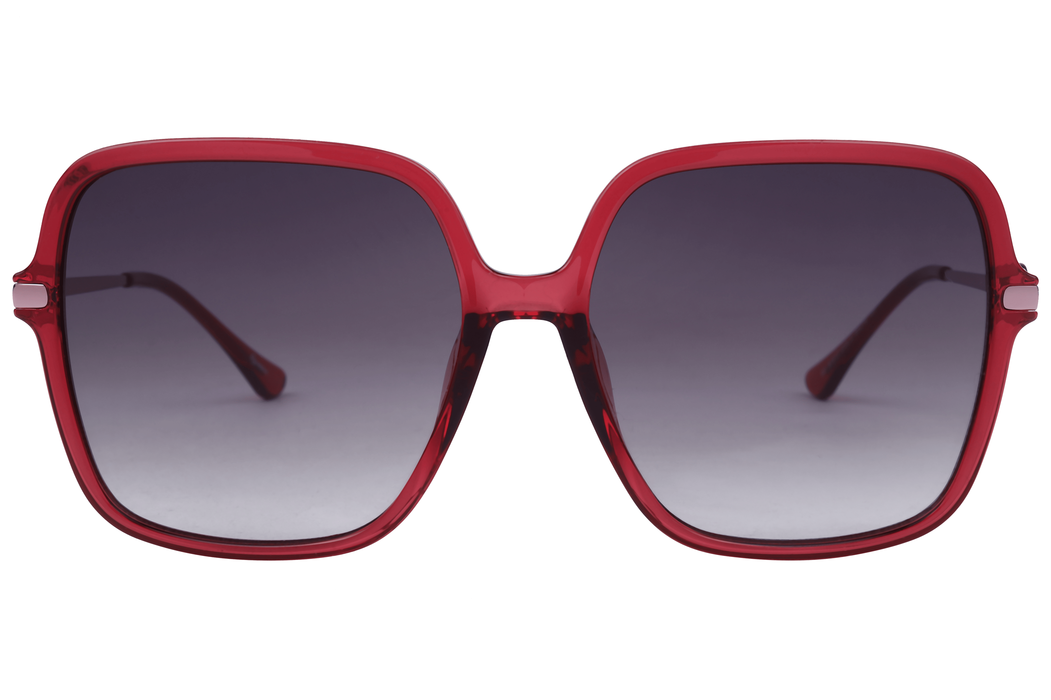 Inspira S1017 Sunglass Maroon Female Full Metal Sunglass — Maroon frame — view 2