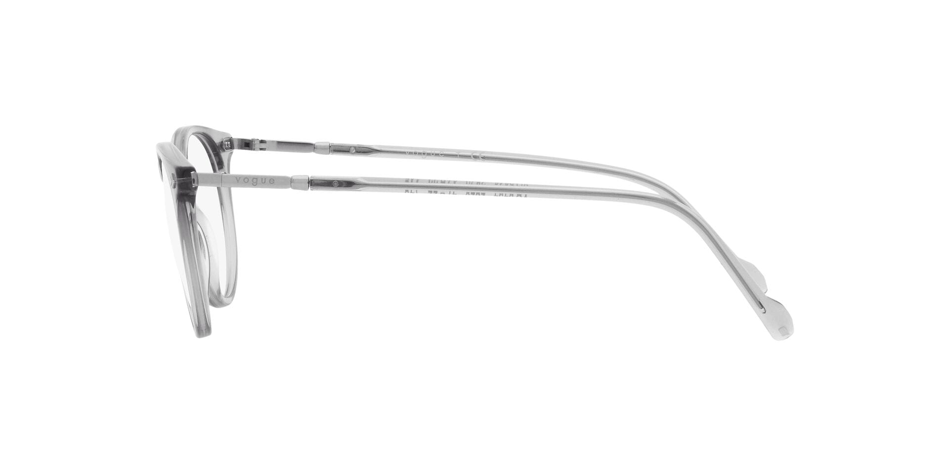 Vogue 0VO5434 Frame Transparent Grey Male Full Shell Frame — Transparent Grey frame — view 3