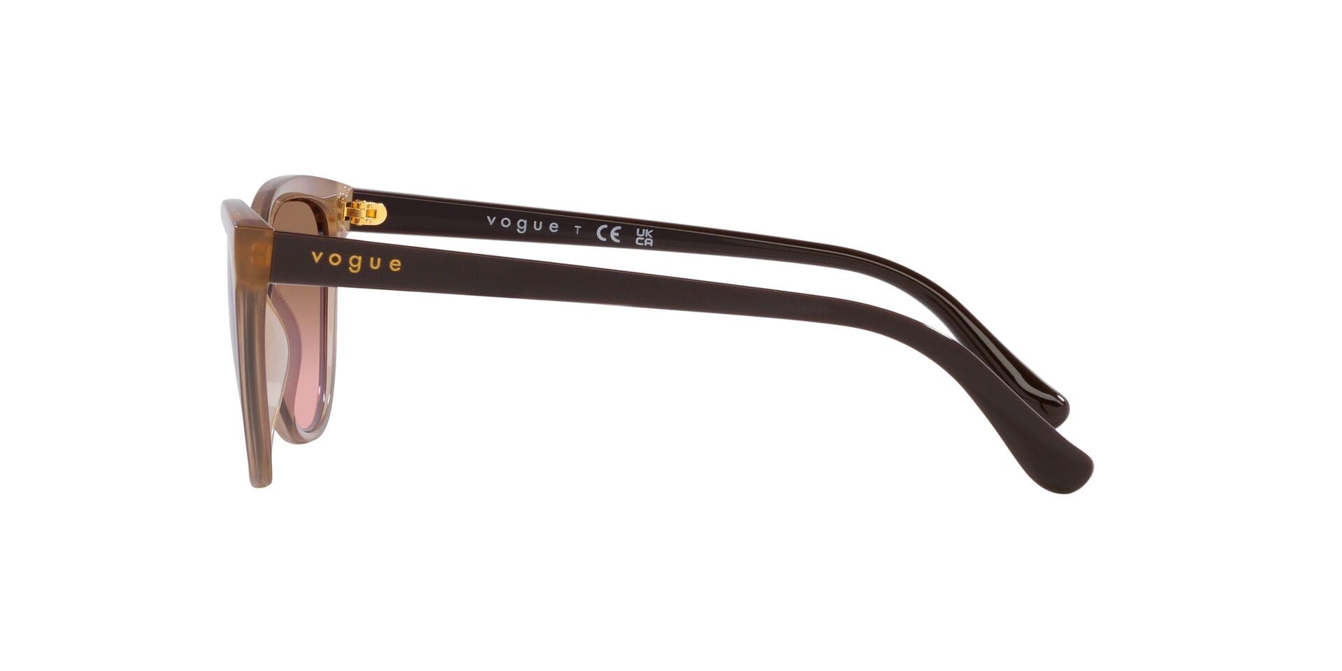 Vogue 0VO5496SI Sunglass Light Brown Female Full Shell Sunglass — Light Brown frame — view 3